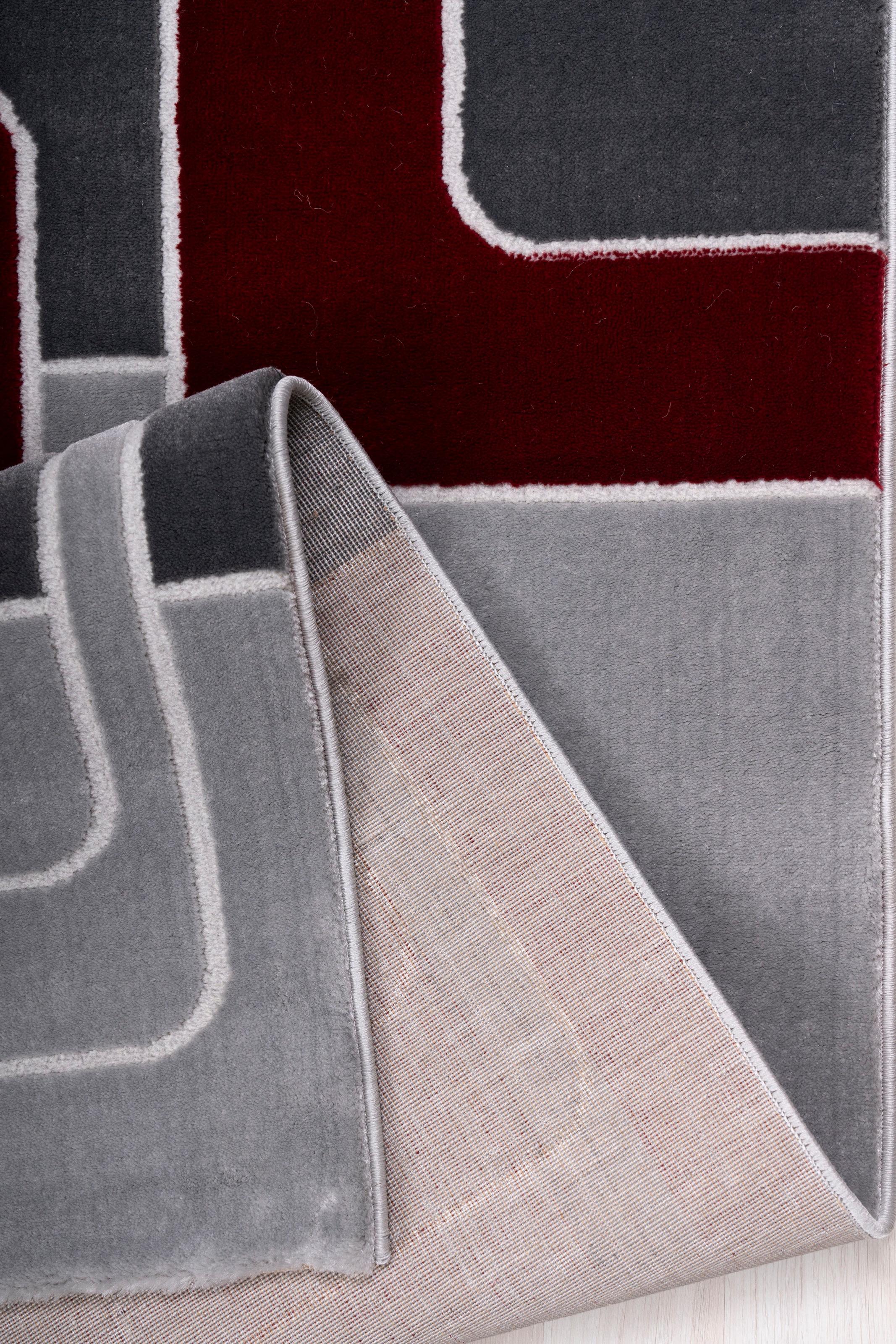Home affaire Läufer »Anesa«, rechteckig, 12 mm Höhe, mit handgearbeitetem Konturenschnitt, flacher Teppich-Läufer, geometrisches Muster, Kurzflor, Weich, Pflegeleicht, ideale Teppiche für Wohnzimmer, Schlafzimmer, Esszimmer, Diele/Flur