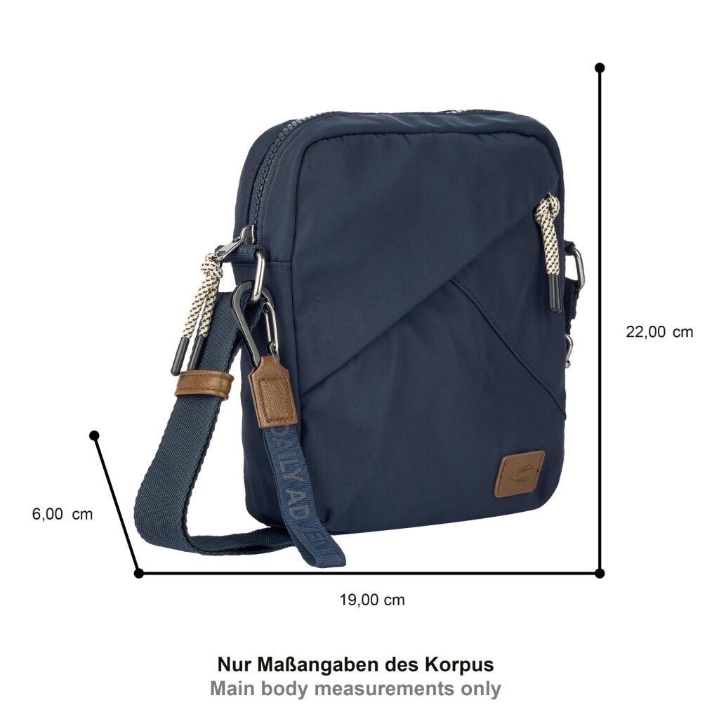 camel active Umhängetasche »Aurum« aus recyceltem Polyester in Nylonstruktur, leicht & mit feinen Details