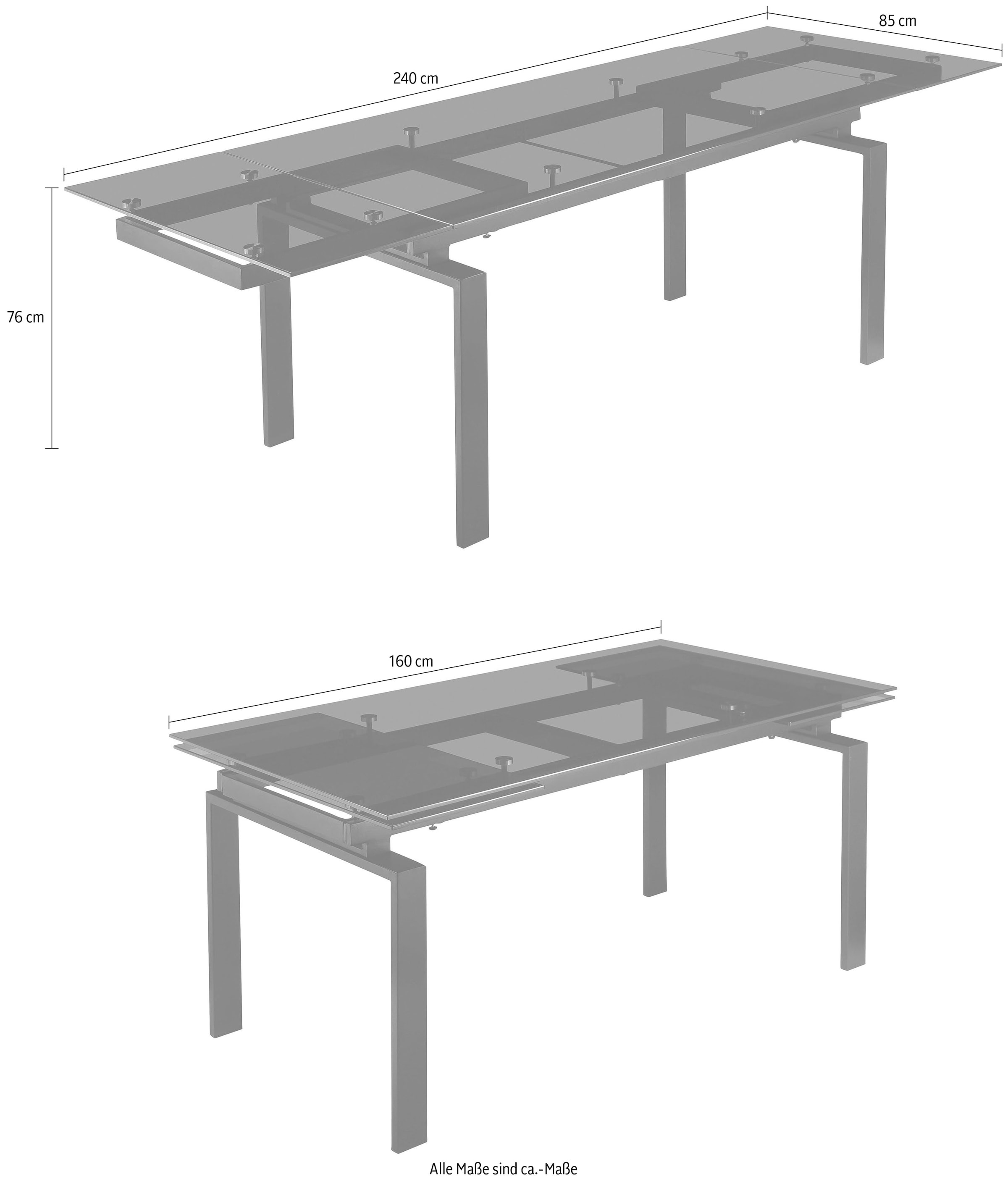 INOSIGN Esstisch »Amur«, Ausziehbar von 160 cm auf 240 cm, modernes Design  online kaufen