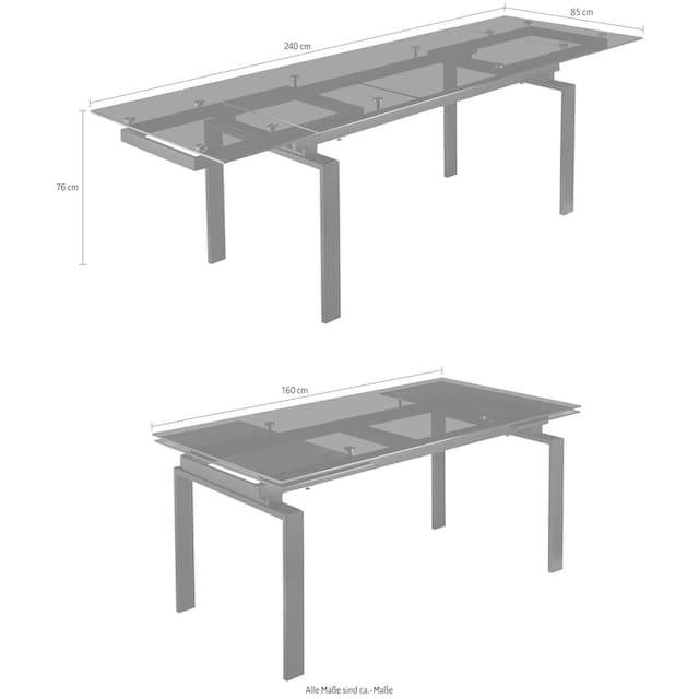 INOSIGN Esstisch »Amur«, Ausziehbar von 160 cm auf 240 cm, modernes Design  online kaufen