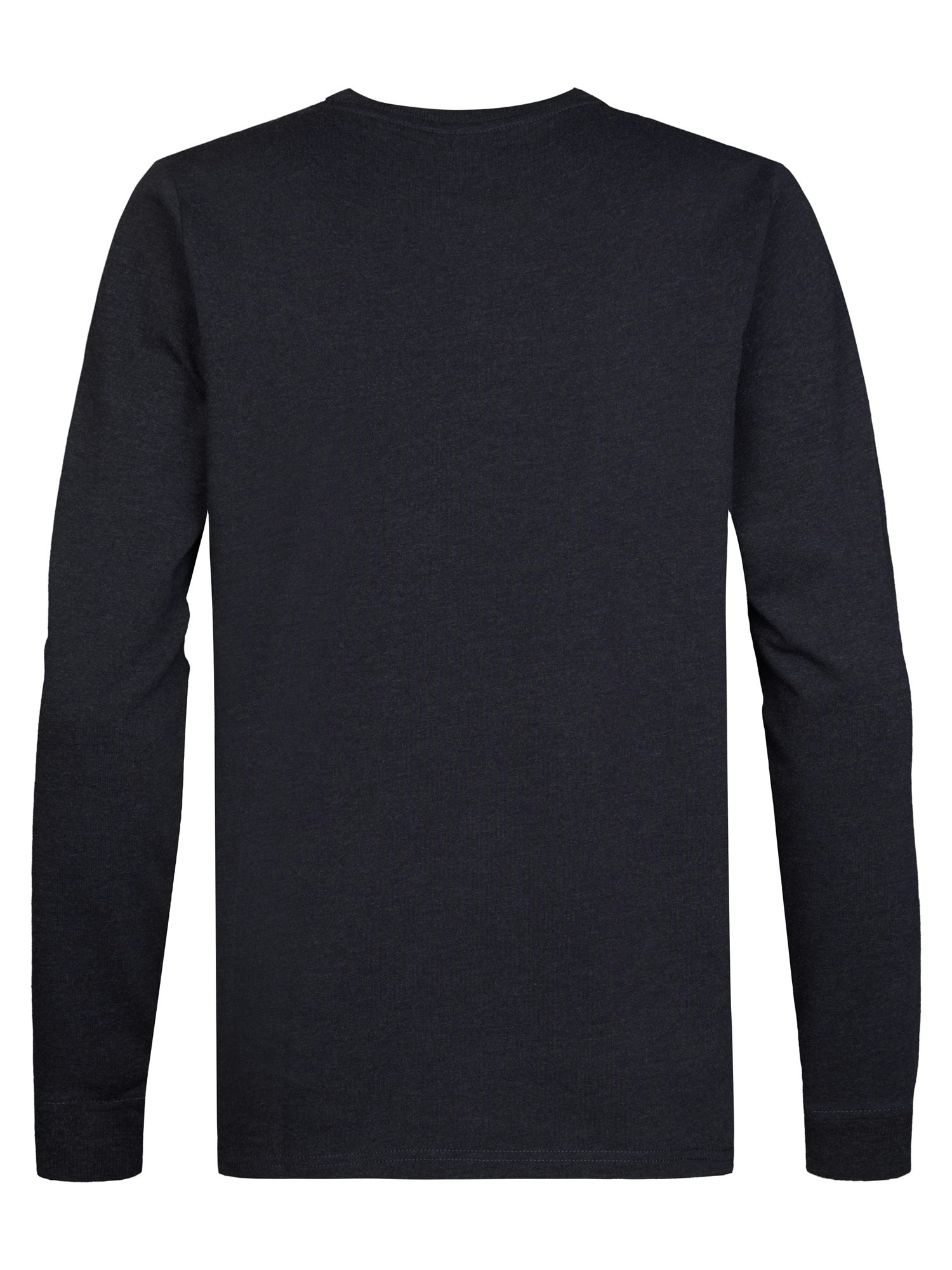 Petrol Industries Langarmshirt mit Rundhalsausschnitt, kleine Logoprägung