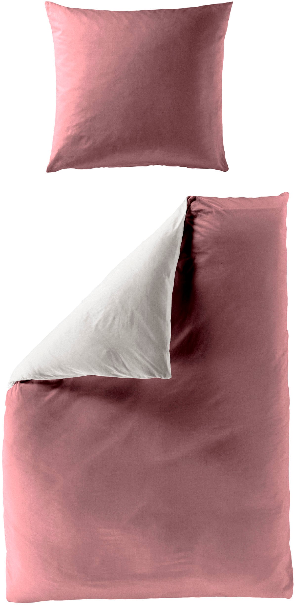 BIERBAUM Wendebettwäsche »Modern Uni in Gr. 135x200 oder 155x220 cm«, Modernes Unidesign: Schlichte, elegante Optik für jedes Schlafzimmer