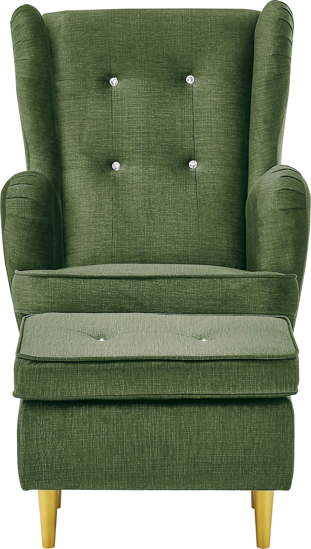 ED EXCITING DESIGN Hocker »Tom«, mit Strasssteinen und goldenen Füßen