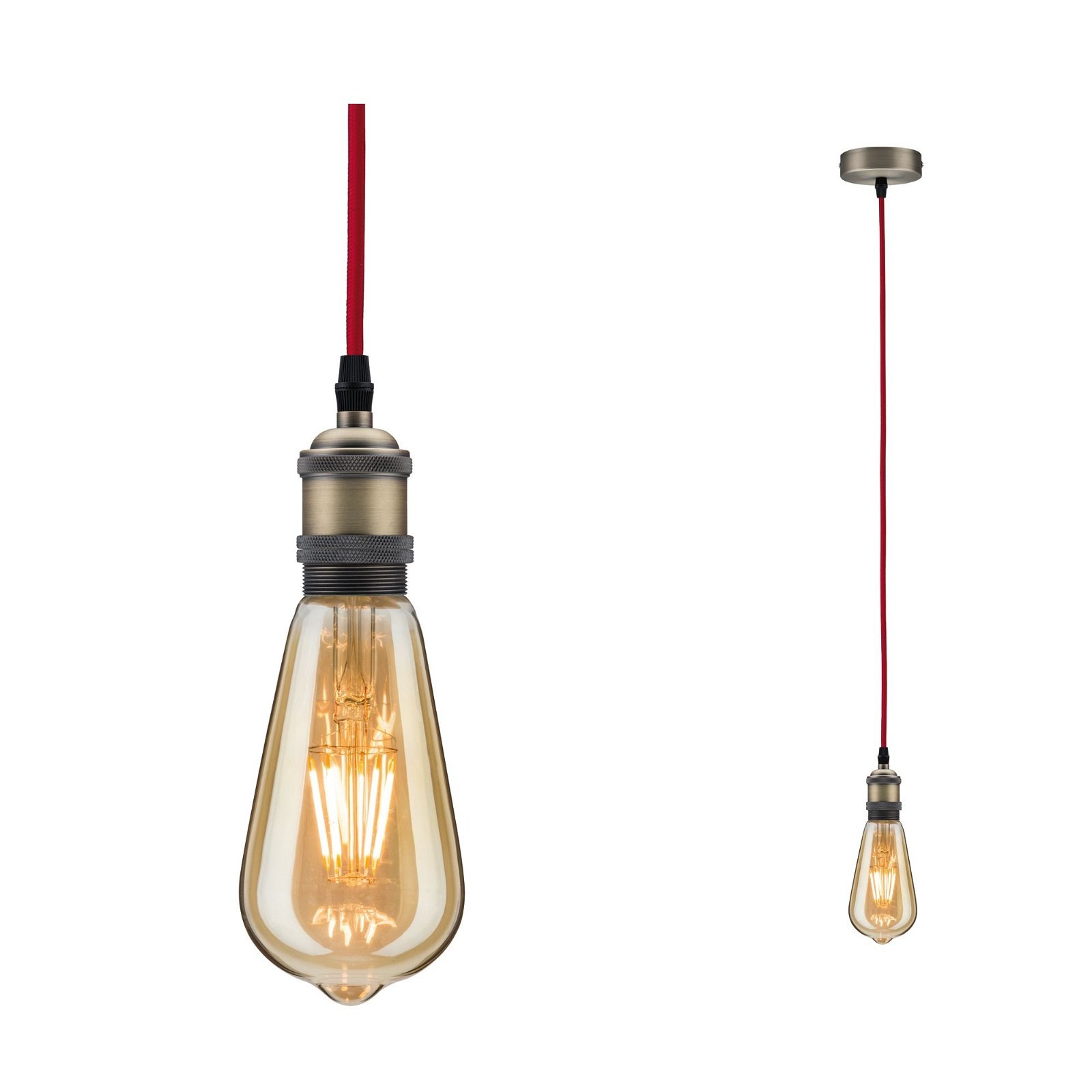 Paulmann Pendelleuchte »Neordic Eldar max. 1x60W Nickel gebürstet 230V Meta günstig online kaufen