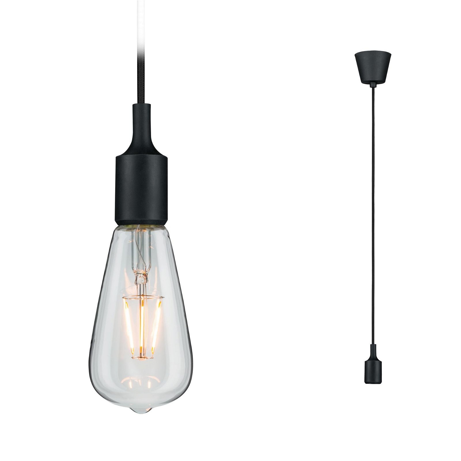 Paulmann Pendelleuchte »Ketil IP44 max. 1x20W schwarz 230V Silikon/Kunststo günstig online kaufen