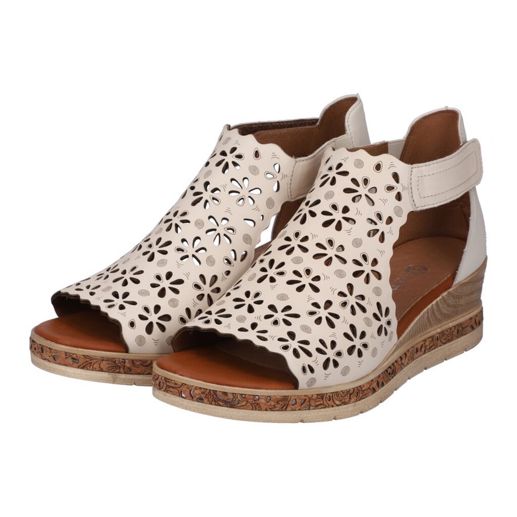 Remonte Keilsandalette, mit floralem Laser-Muster