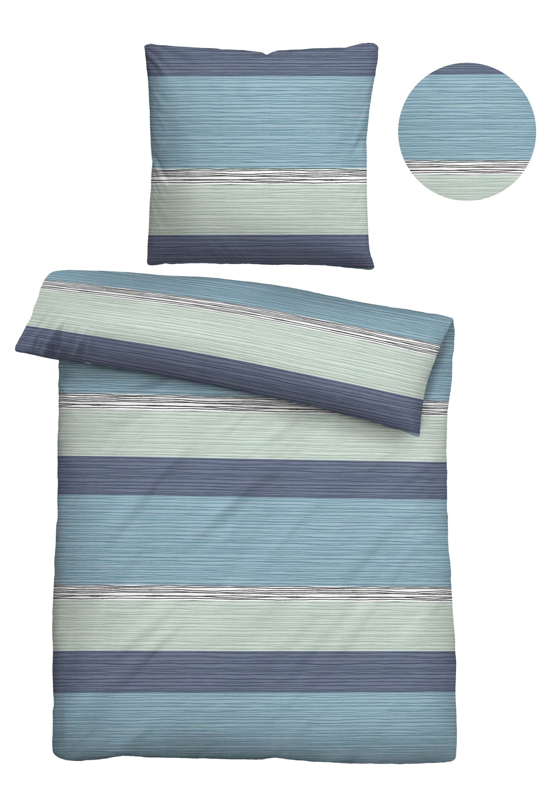 Castell - Markenbettwäsche Bettwäsche »260995« 2 Seersucker, bügelfrei, pflegeleicht, Reißverschluss, ganzjährig