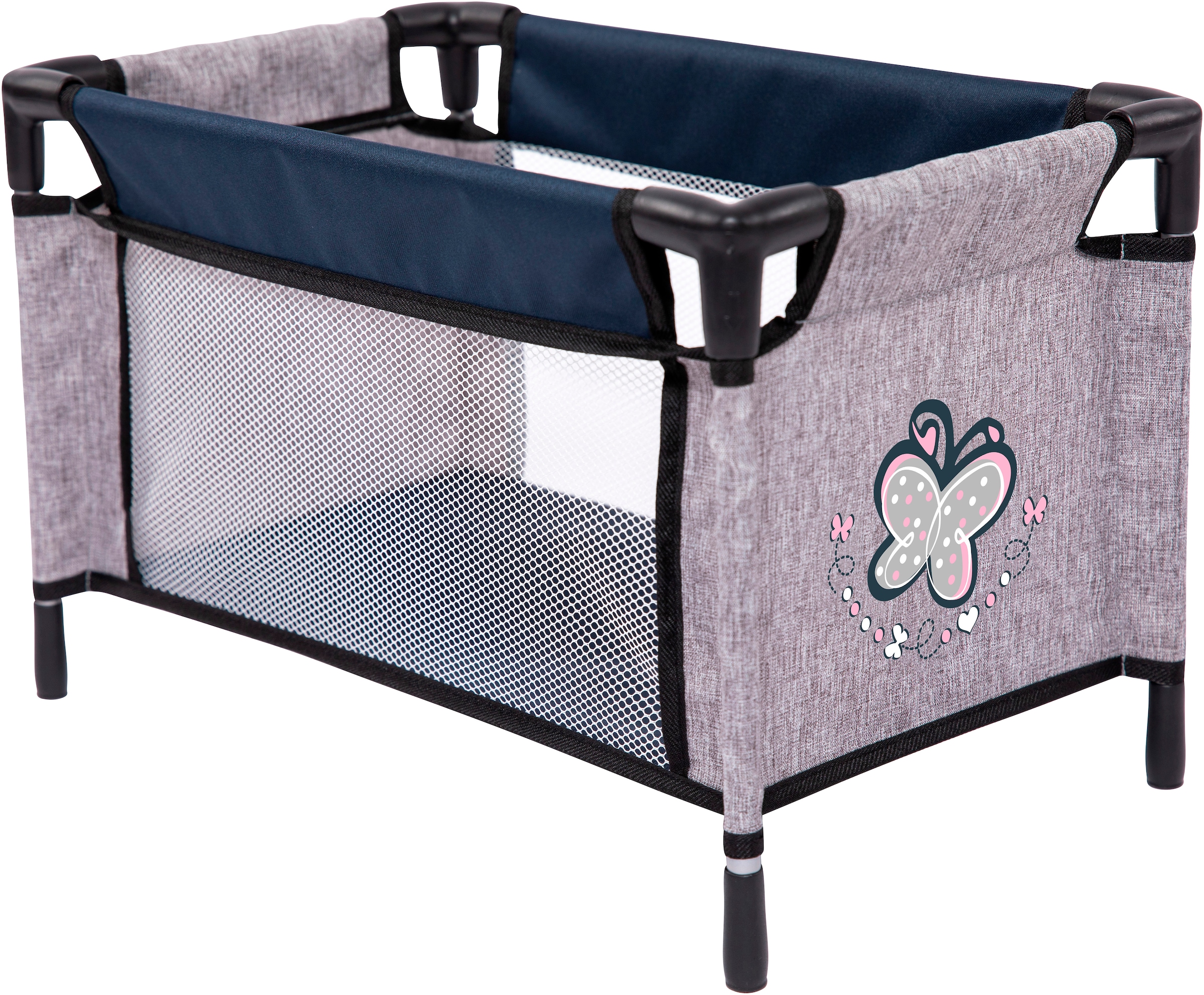 Bayer Puppenbett »Puppen-Reise-Set« inklusive Hochstuhl, Lätzchen und Umhängetasche