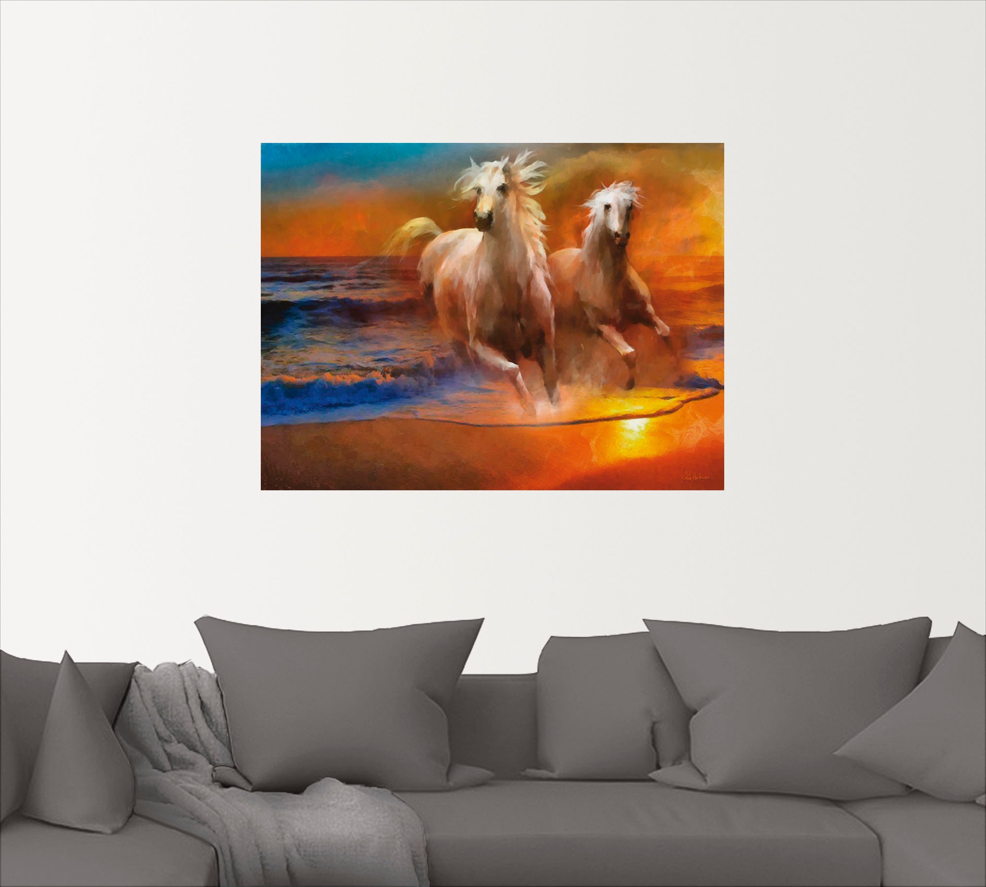 Artland Wandbild »Rennende Pferde«, Pferdebilder, (1 St.), als Alubild, Leinwandbild, Wandaufkleber oder Poster in versch. Größen