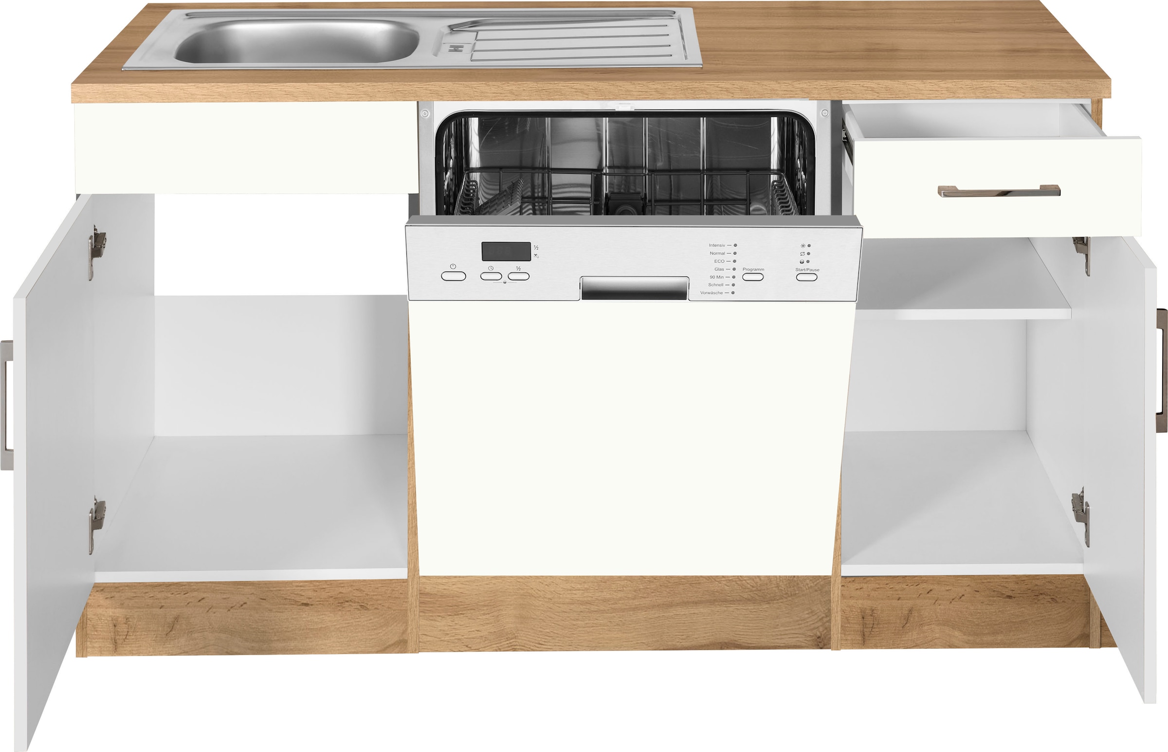 KOCHSTATION Winkelküche »KS-Colmar«, mit E-Geräten, Stellbreite 210/210 cm