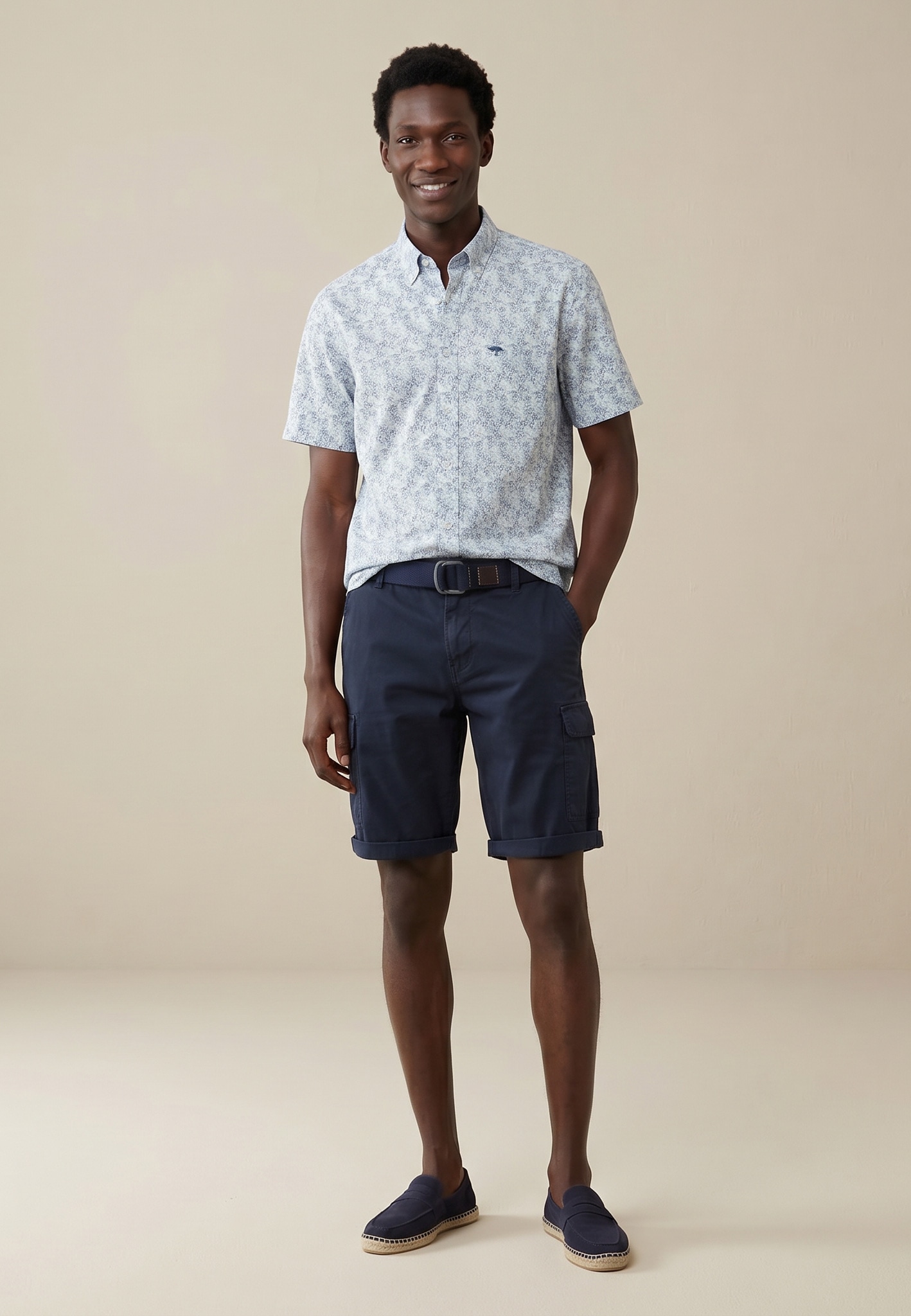 FYNCH-HATTON Kurzarmhemd mit All-Over Print
