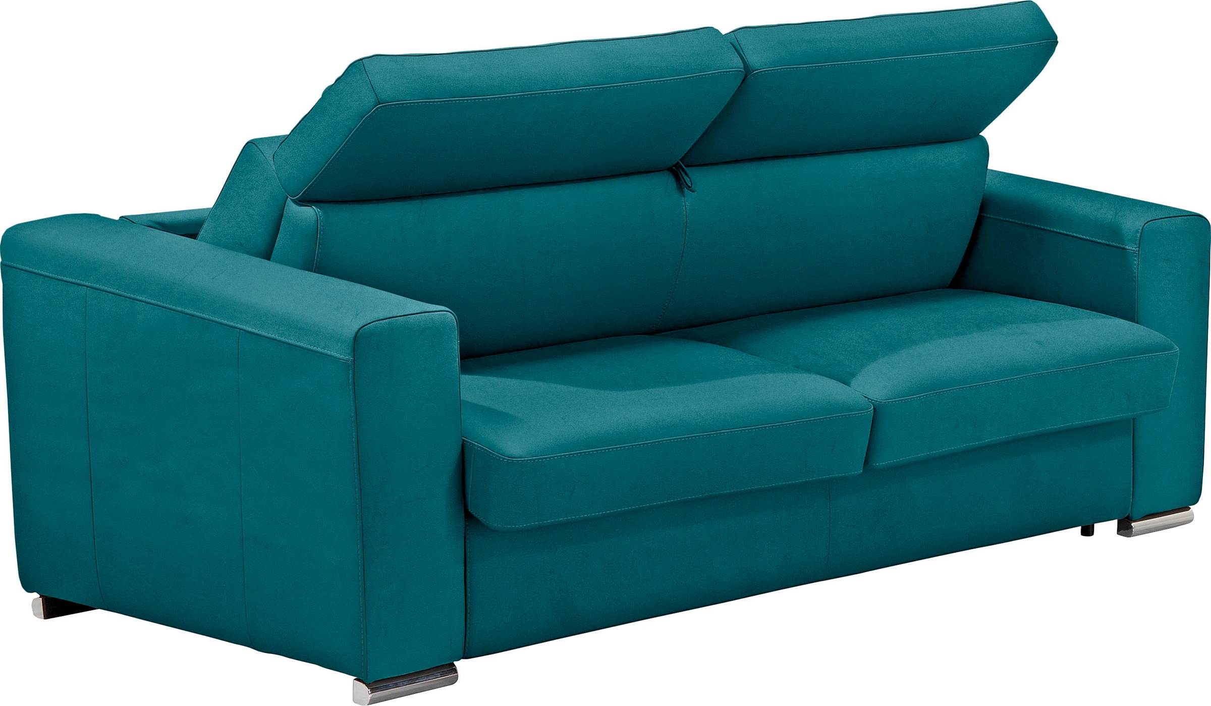 Egoitaliano Schlafsofa »Cabiria, Design und super Sitz- und Liegekomfort«, Sofa inkl. Schlaffunktion, Kopfteile verstellbar, mit Metallfüßen