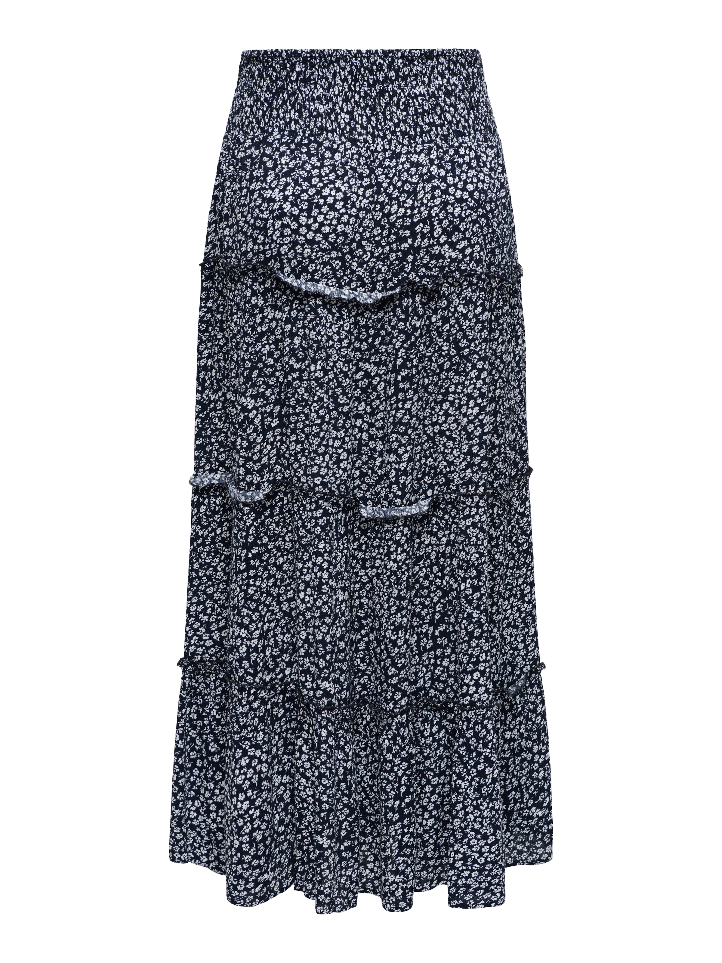 ONLY Maxirock »ONLFERNANDA LIFE LAYRED LONG SKIRT NOOS« Viskose, gesmoktes Bündchen