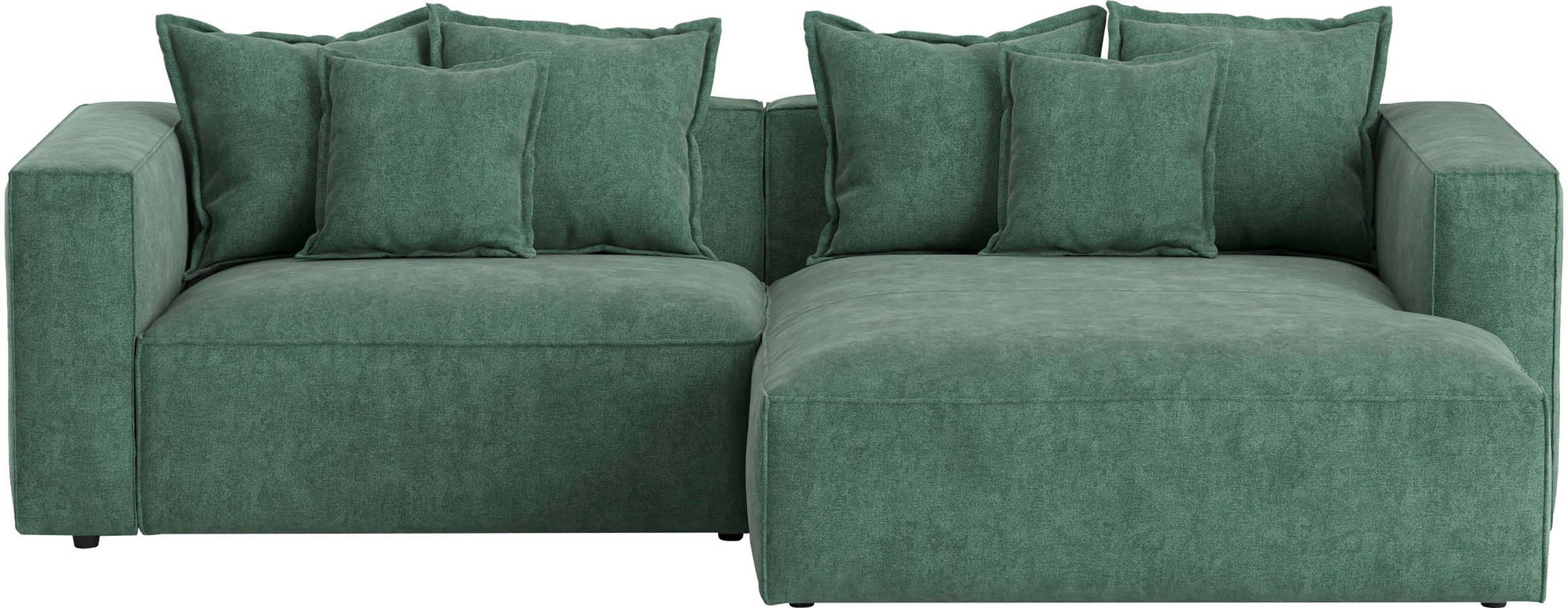 INOSIGN Ecksofa »Cowboy L-Form«, mit 6 Kissen, kubisches Sofa günstig online kaufen