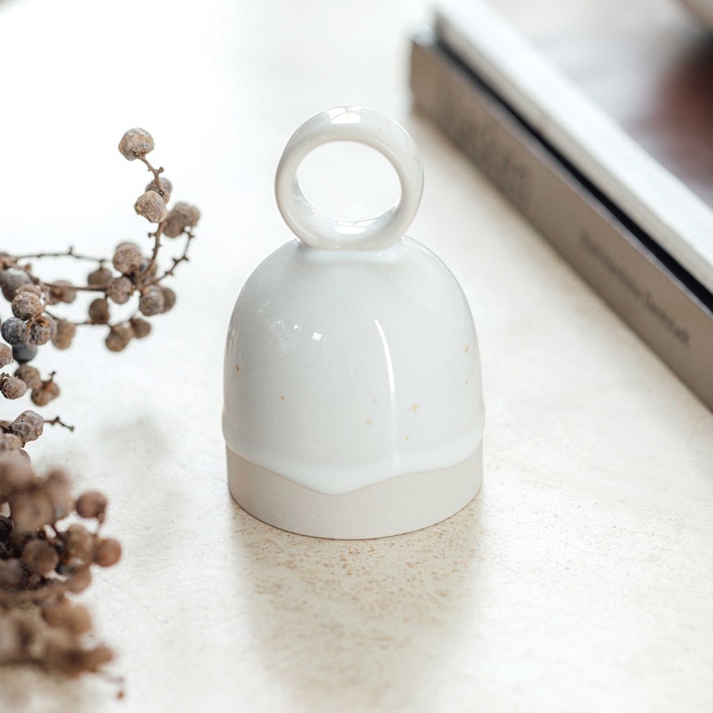 like. by Villeroy & Boch Weihnachtsfigur »Tischglocke Winter Glow ø 6,6 cm beige«