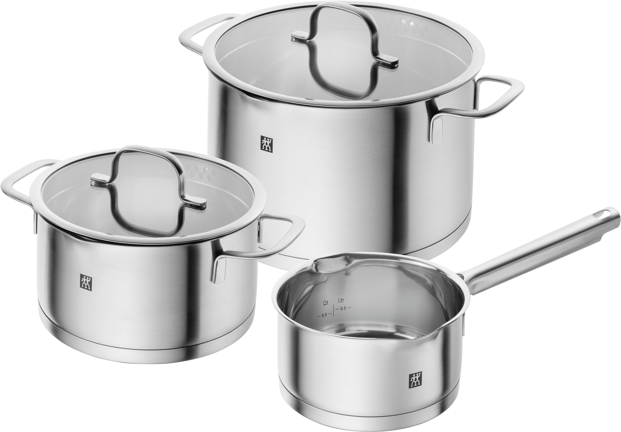 Zwilling Topf-Set »TrueFlow« Edelstahl Set, 3 Stk. tlg. 18/10 Edelstahl, in günstig online kaufen