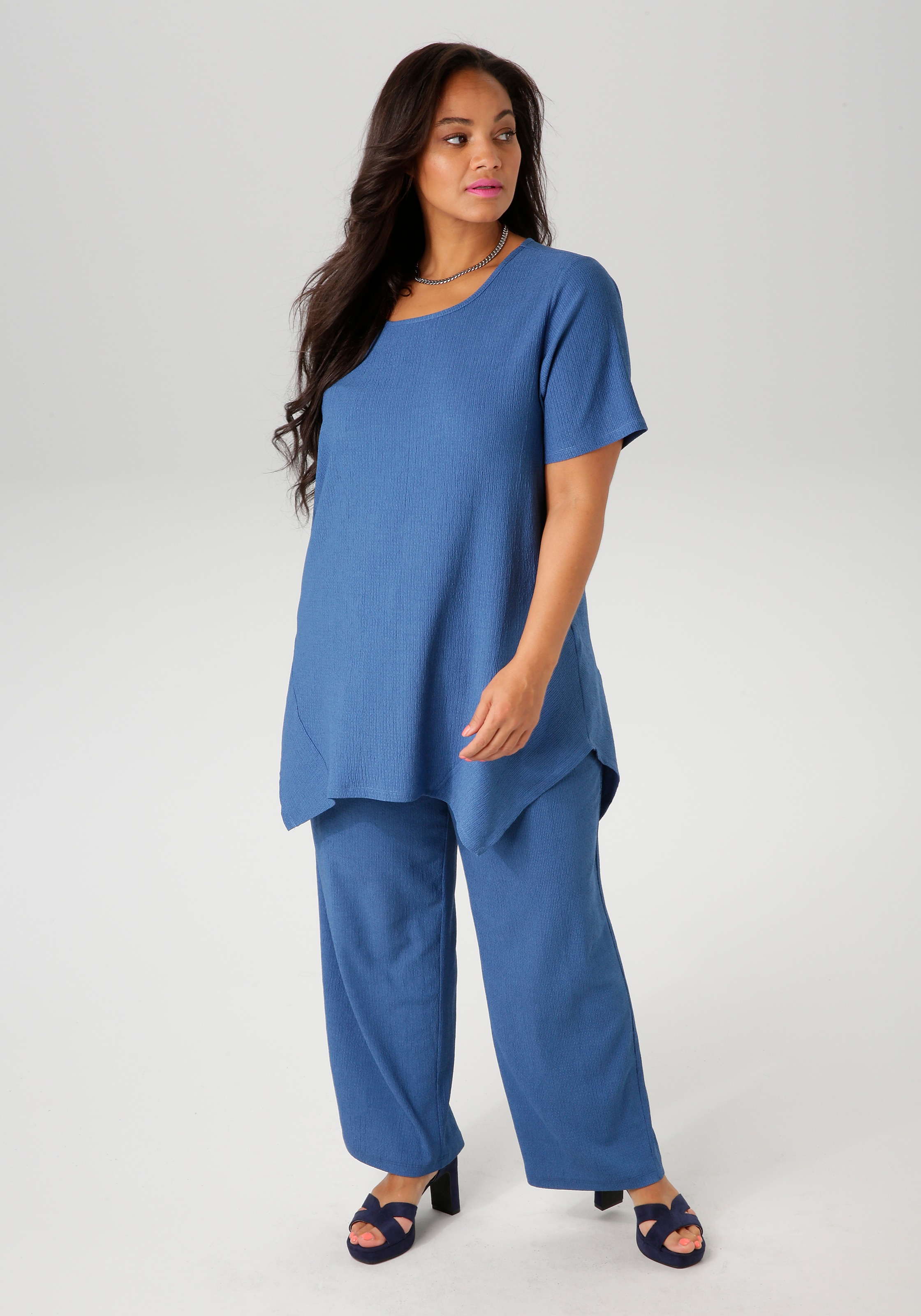 Aniston PLUS Blusenshirt, mit dezenter Streifenlook Struktur - NEUE KOLLEKTION
