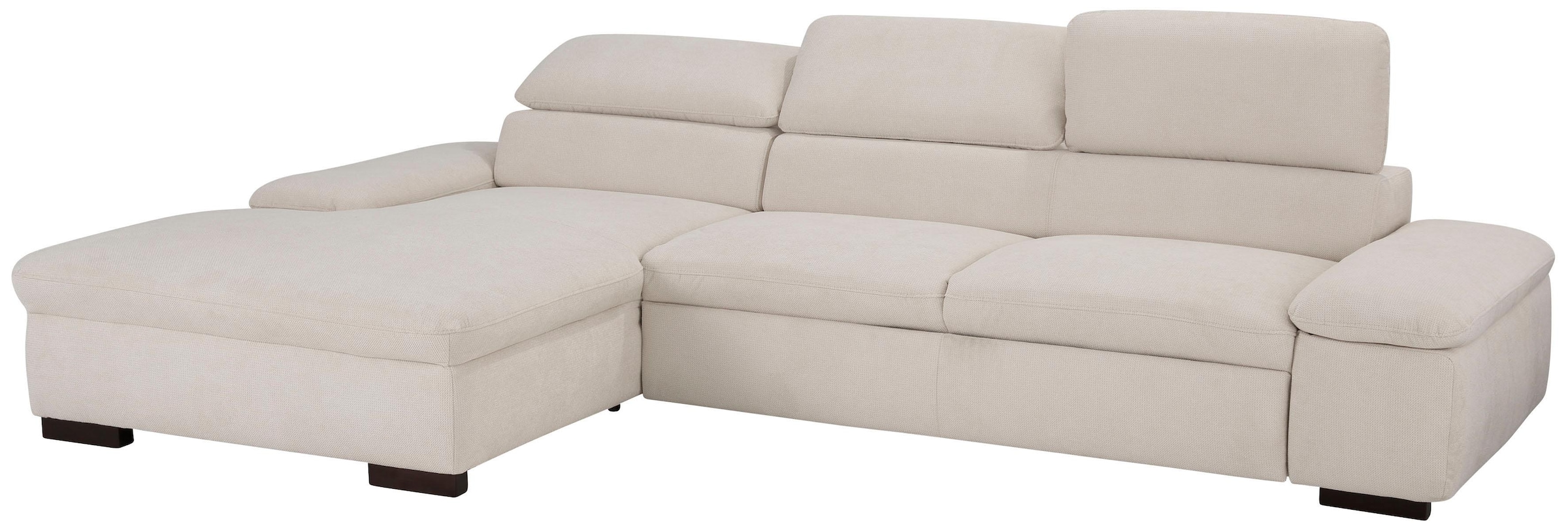Home affaire Ecksofa »Alberto L-Form«, mit Kopfteilverstellung, wahlweise mit Bettfunktion
