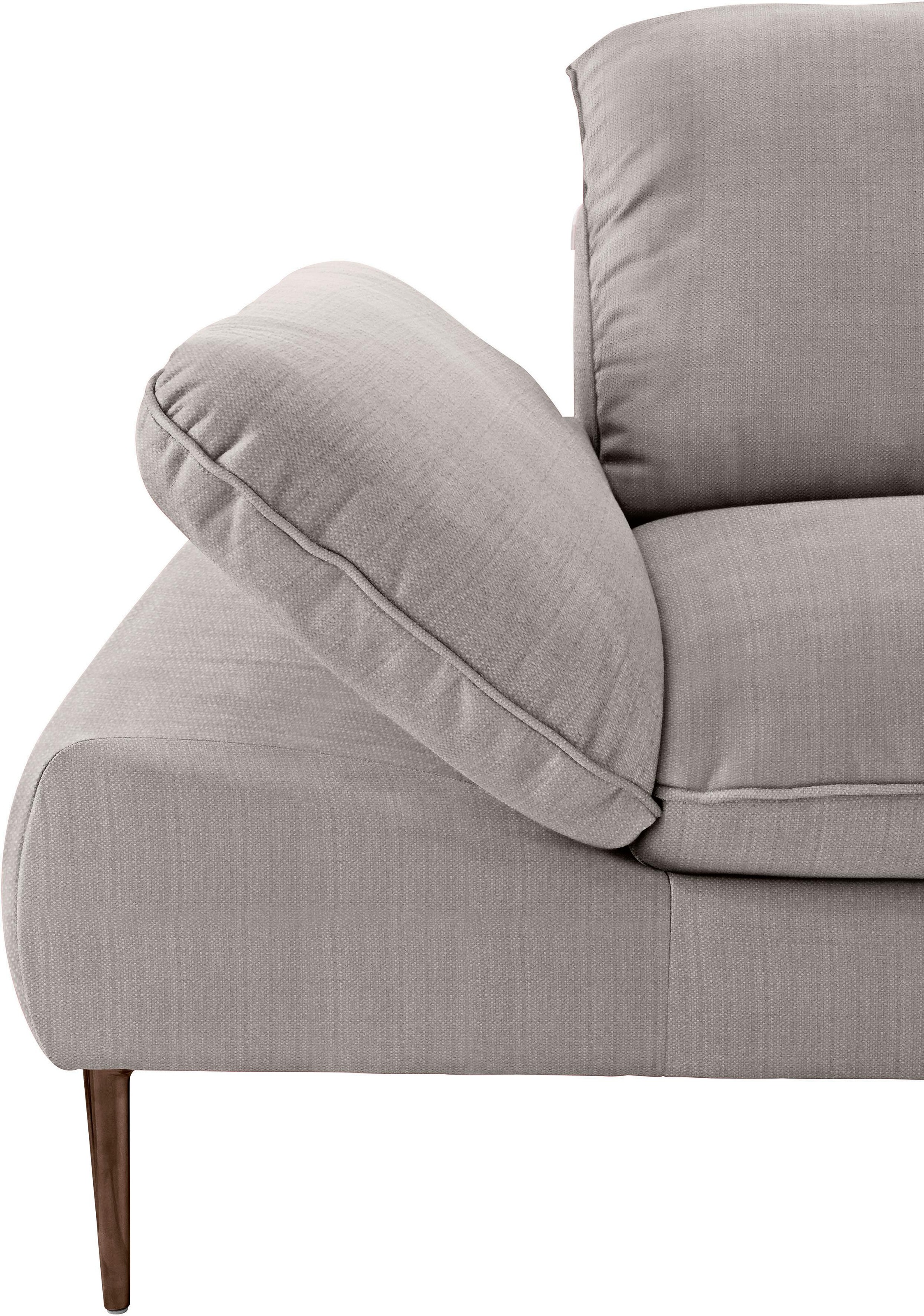 W.SCHILLIG Ecksofa »enjoy&MORE, Designsofa, bequem, elegant und zeitlos, L-Form«, Sitztiefenverstellung, Füße bronze pulverbeschichtet, Breite 340 cm