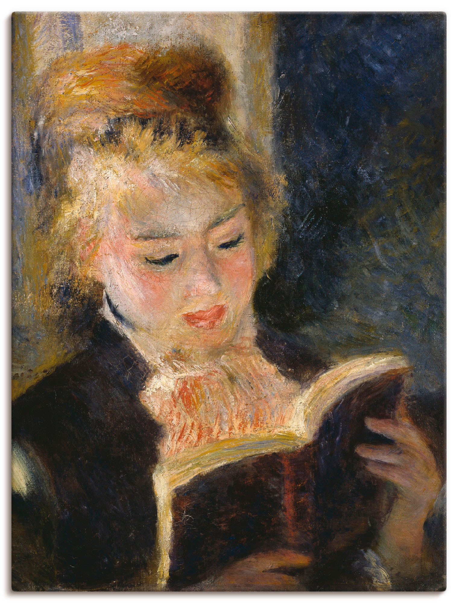 Artland Leinwandbild »Lesendes Mädchen«, Frau, (1 St.), auf Keilrahmen gespannt