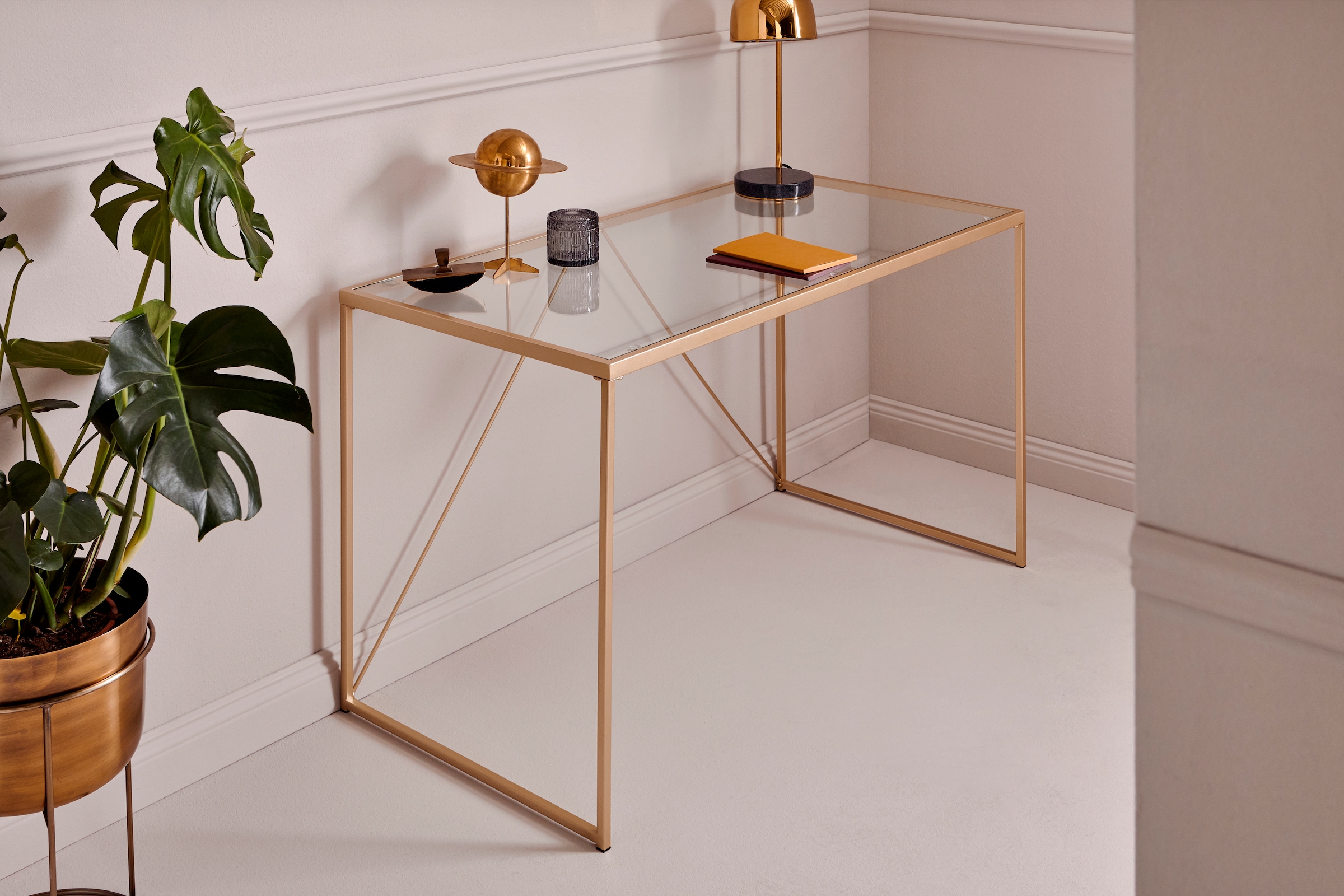 Jahnke Schreibtisch »GLAM DESK«, (1 St.), Sicherheitsglas