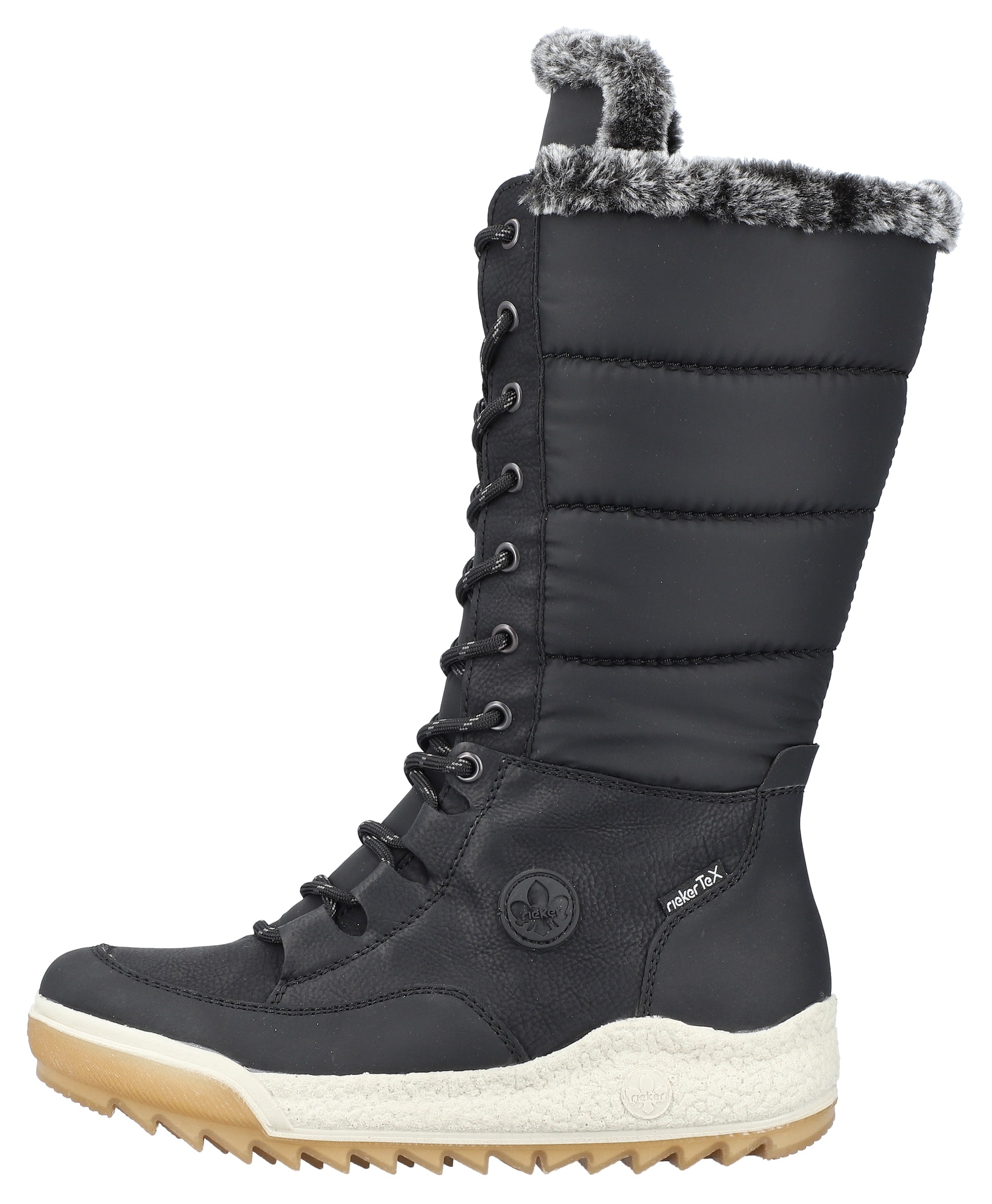 Rieker Winterstiefel, mit Fellimitat-Besatz am Schaftrand