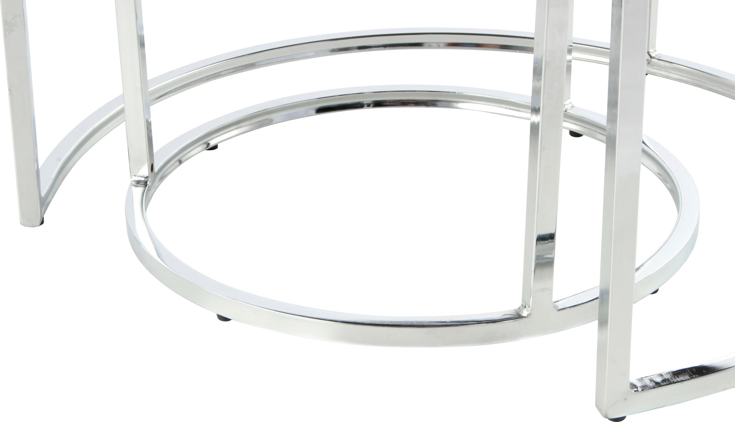 Kayoom Sitzhocker »Hocker Myla 2er-Set, praktisch ineinander schiebbar«, (Set, 2 St.), ineinander schiebbar, rund, gesteppt, mit Zierknöpfen