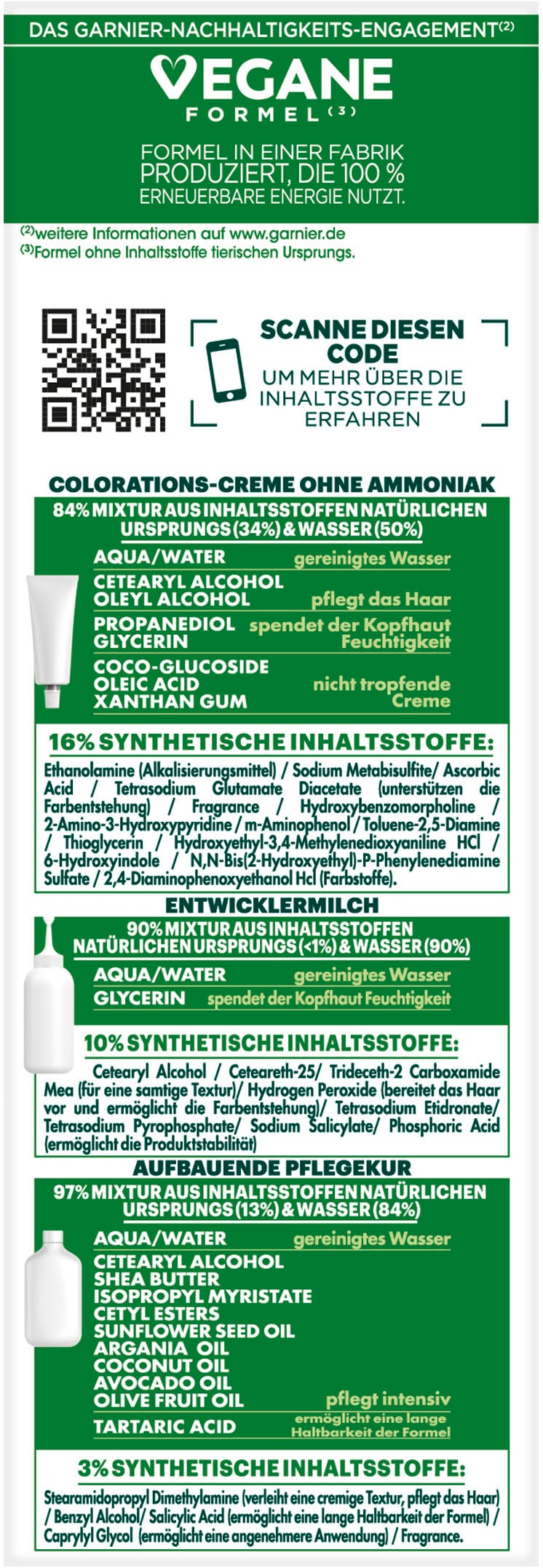 GARNIER Coloration »Garnier Nutrisse Ultra Crème«, (Packung, 3 tlg.), mit pflegender Formel