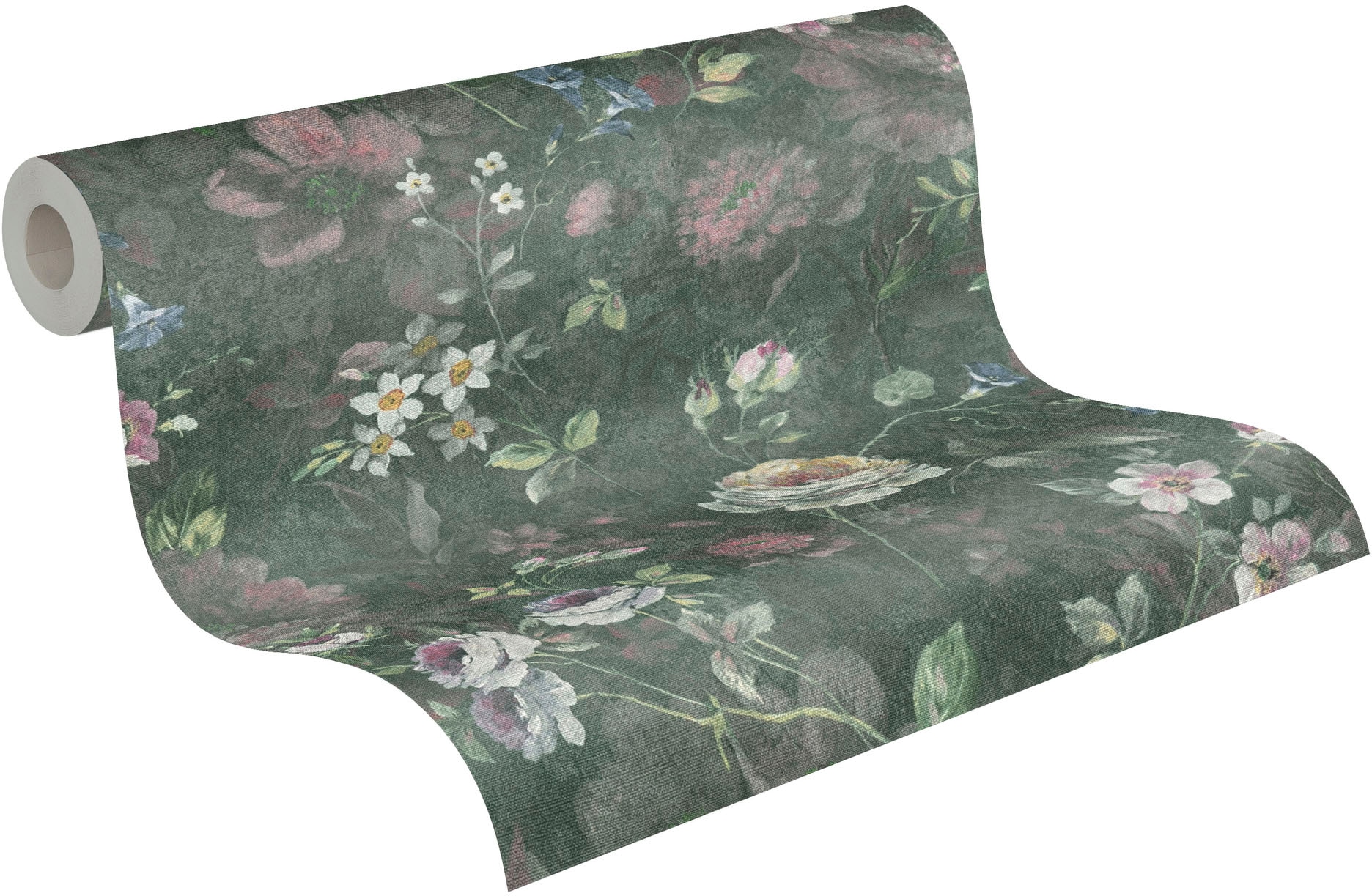 A.S. Création Vliestapete »Natural Living Blumentapete«, matt-gemustert-neutral, Blumentapete Vlies Vlies Wand Tapeten Wohnzimmer Schlafzimmer Küche