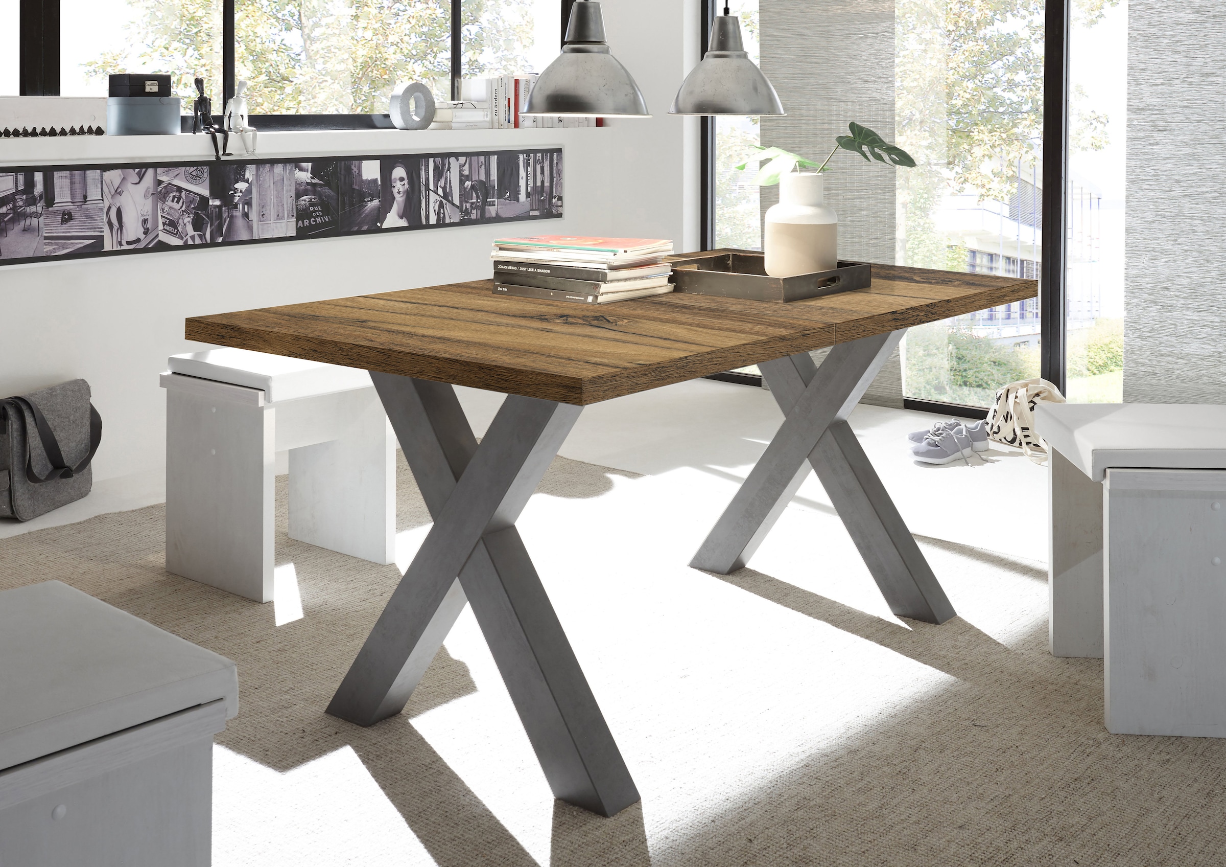 Mäusbacher Esstisch »Mister TOPSELLER!«, mit Auszug (160-210 cm), Gestell in X-Form