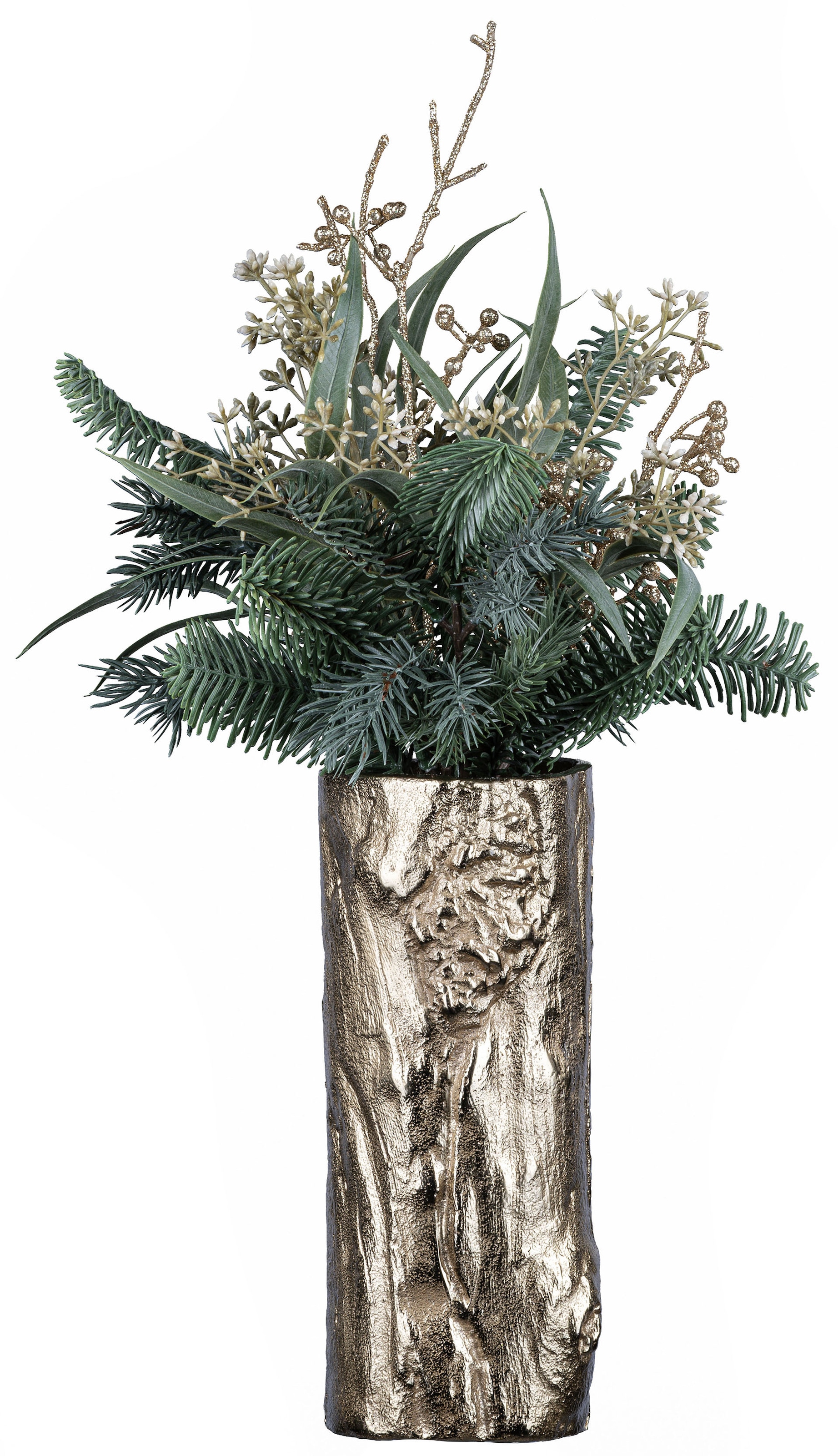 Creativ deco Dekovase »Weihnachtsdeko«, (Set, 2 St., 1 Vase, 1 Bouquet),  mit Tannen-Mix-Bouquet online kaufen