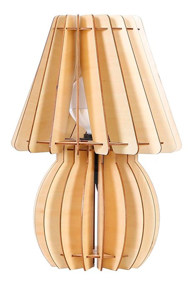 Kayoom Tischleuchte »Tischlampe Gino Holz«, 1 flammig, Leuchtmittel E27   o günstig online kaufen