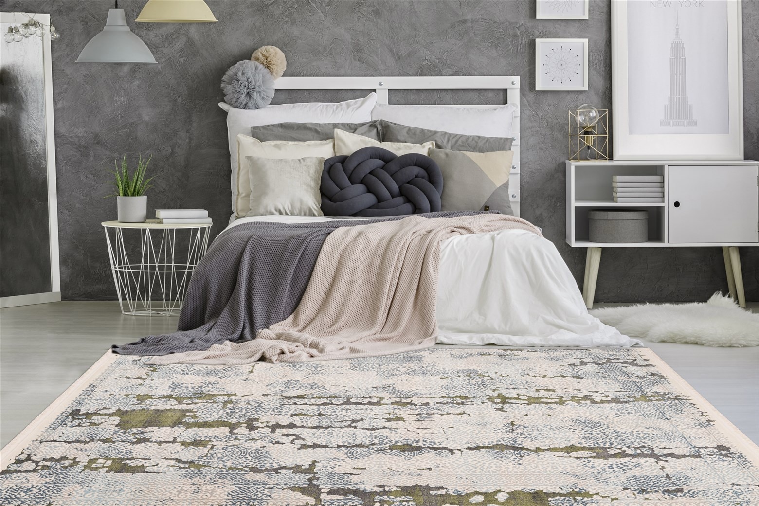 Arte Espina Teppich »Palace 200«, rechteckig, 13 mm Höhe, Soft Touch, Vintage-Design, dezente Farben