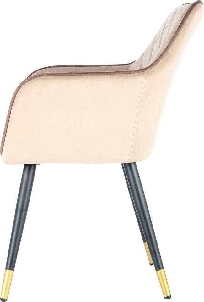Kayoom Stuhl »Amino 525, stilvoller Design-Stuhl,samtweicher Bezug aus Velvet-Stoff«, 1 St., samtweicher Bezug, elegant, glamourös, elegante Optik