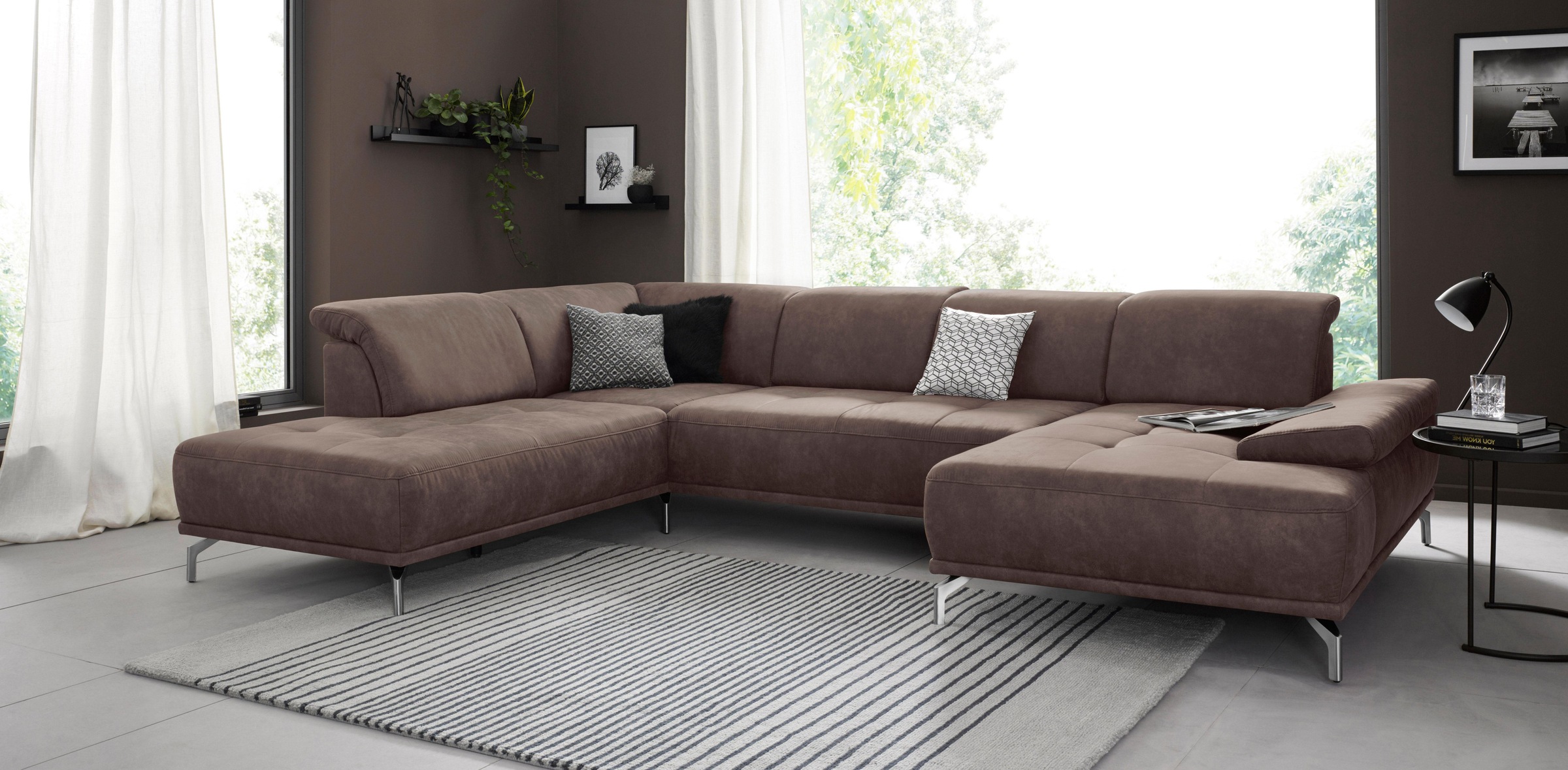 Home affaire Wohnlandschaft »Caluna« Inkl.Sitztiefenverstellung, wahlweise günstig online kaufen