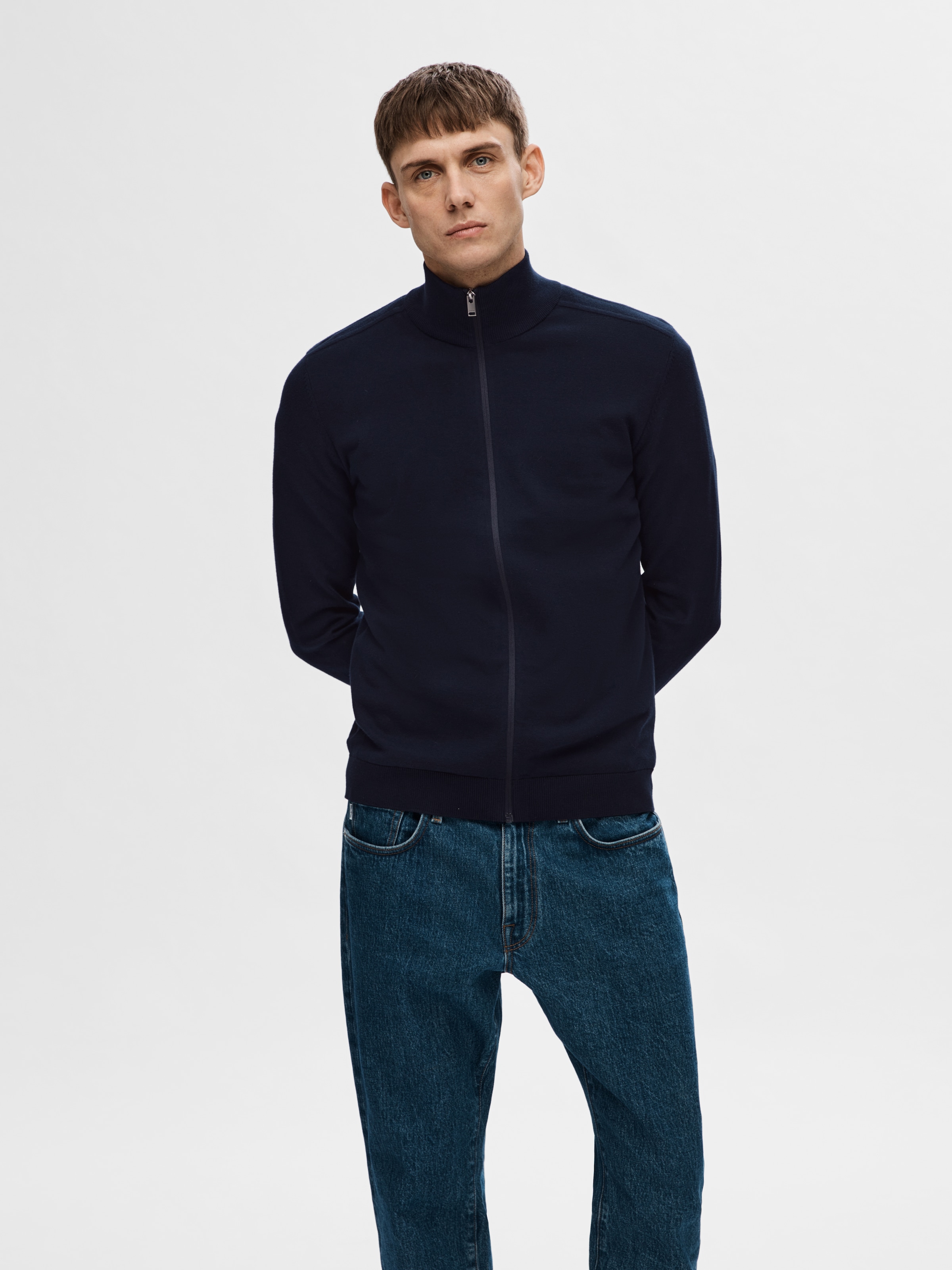 SELECTED Strickjacke »SLHBERG FULL ZIP CARDIGAN NOOS«