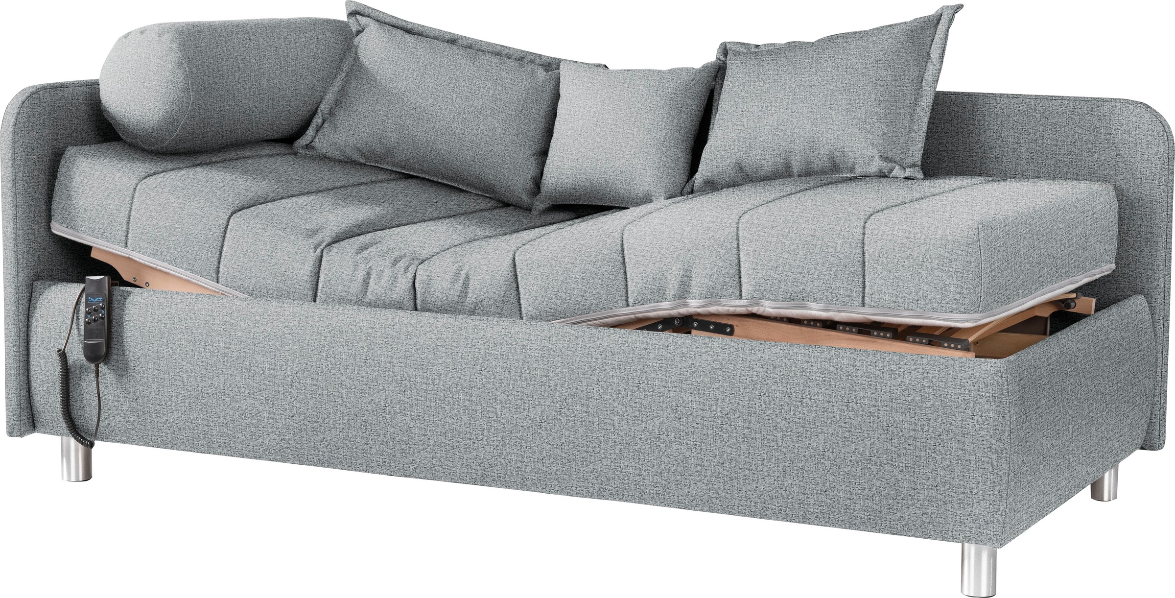 alina Schlafsofa »Kiana«, Liegefläche 90/200 cm oder 100/200 cm, Bettkasten, Zierkissen-Set