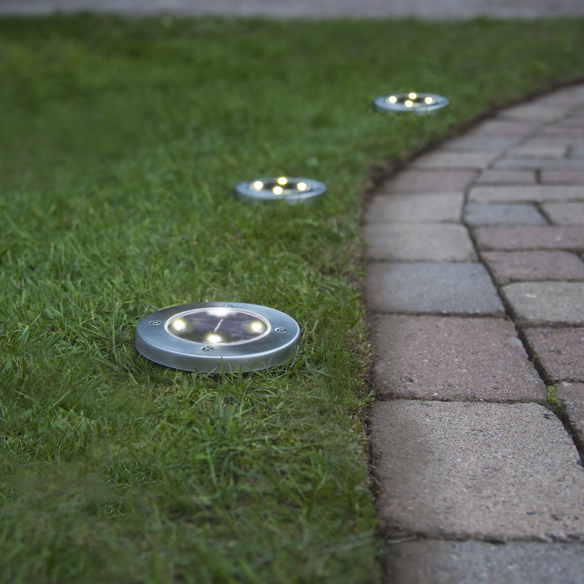 Parforce Traditional Hunting LED Solarleuchte »Solar Spotlight Rasenleuchte« LED-Board 3 Stk. Warmweiß 3er-Set, flache Bauform, Dämmerungssensor