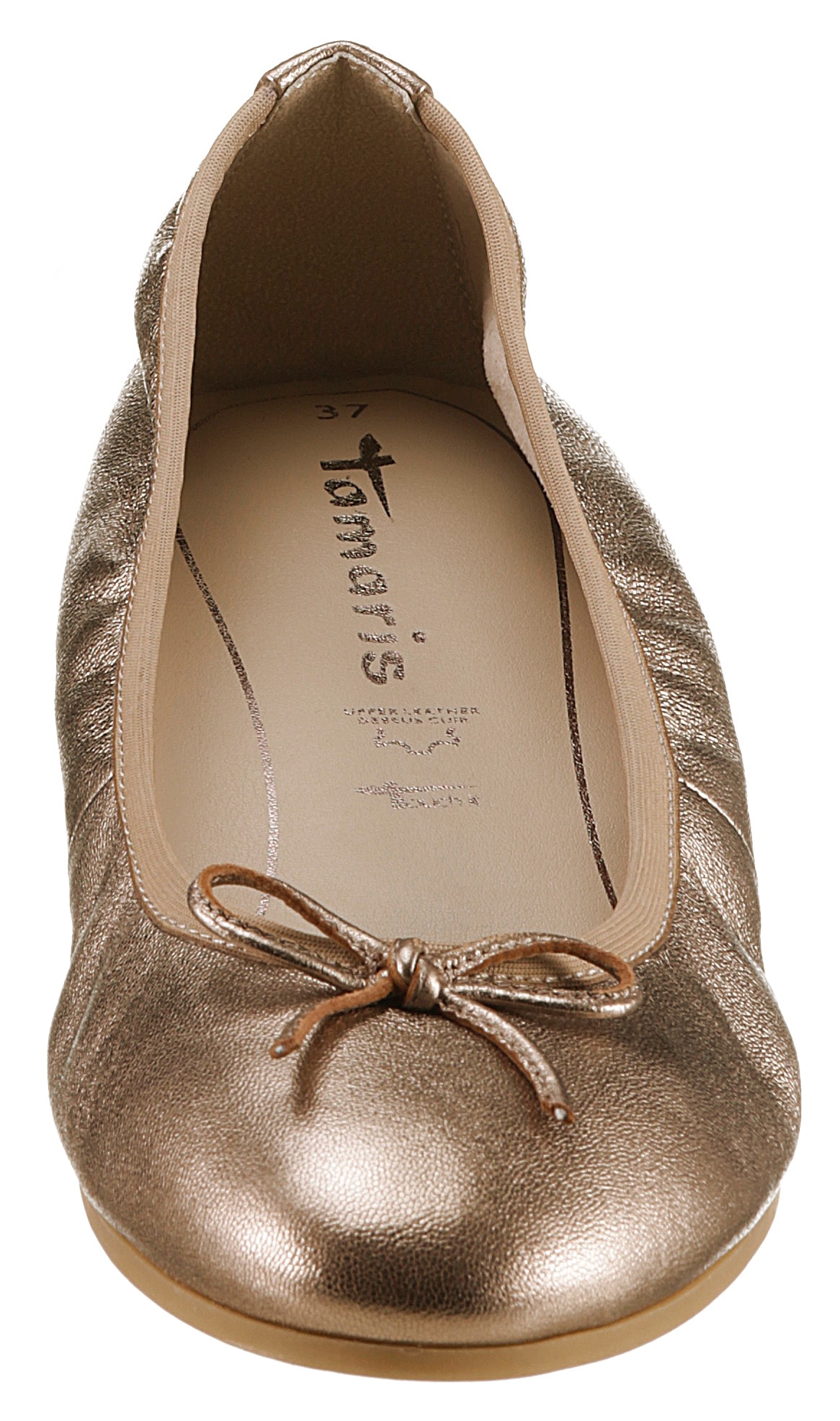 Tamaris Ballerina, Festtagsschuh, Hochzeitsschuh, Flats mit schönem Metallic-Schimmer