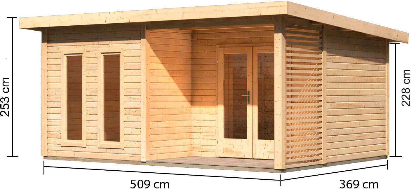 Karibu Gartenhaus »Rabensee 5«, naturbelassen