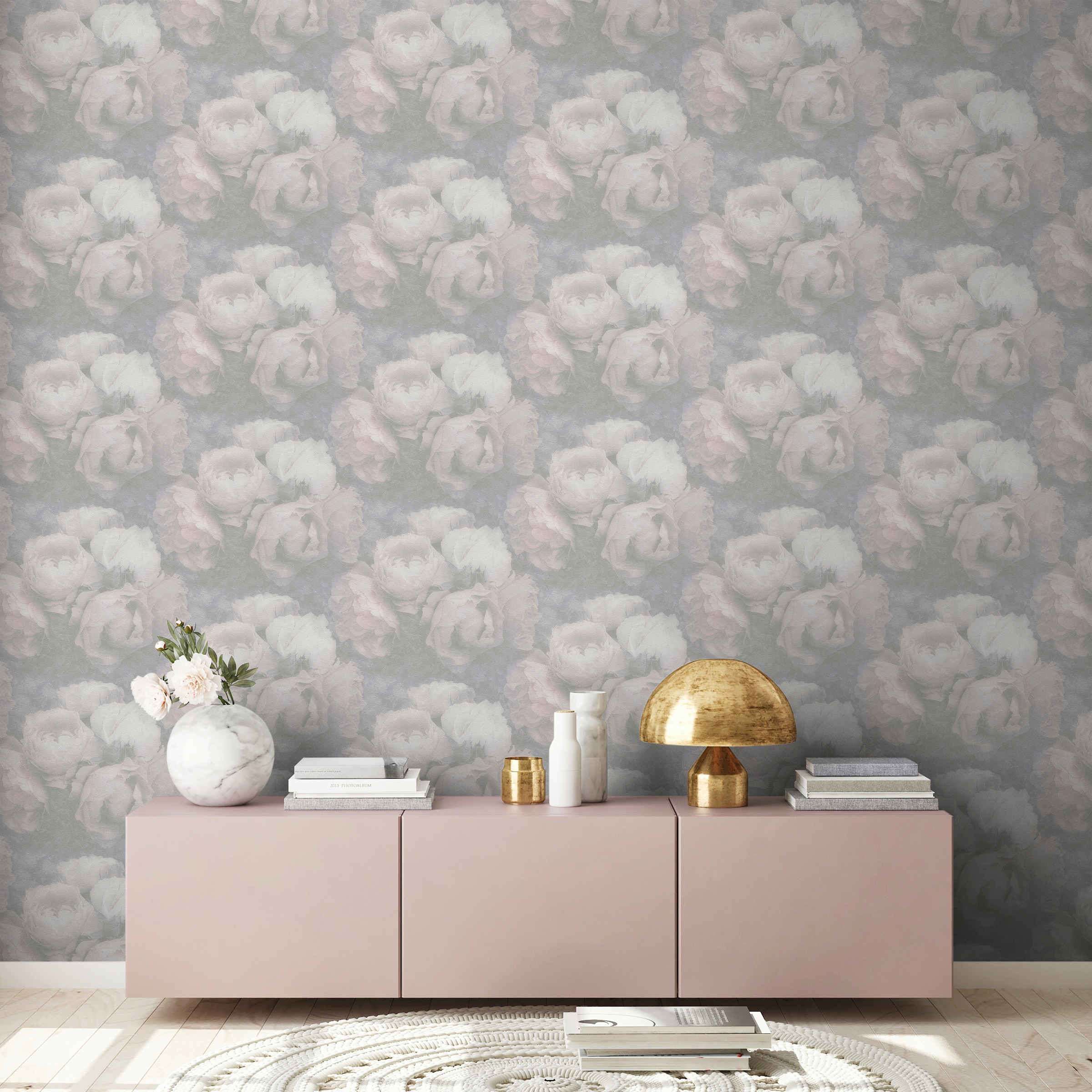 living walls Vliestapete »New Walls Romantic Dream mit romantischen Rosen«, floral-botanisch-Wald, Tapete Blumen Tapeten Wohnzimmer Schlafzimmer Küche modern Design Büro