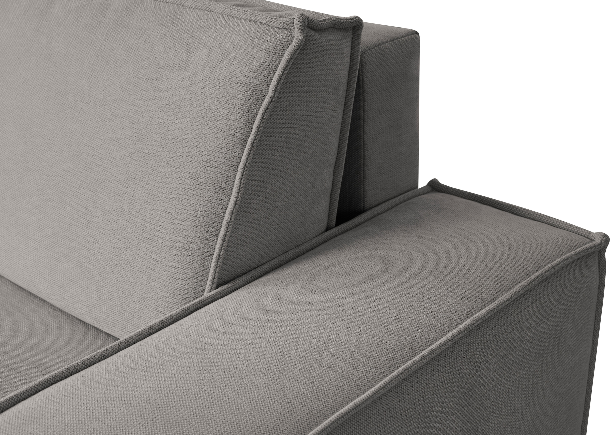 WERK2 Ecksofa »Treviso 267 x 165 cm mit Bett und Bettfunktion, bequem, viel Platz« Struktur HOLMS, L-Form, Schlaffunktion, Bettkasten