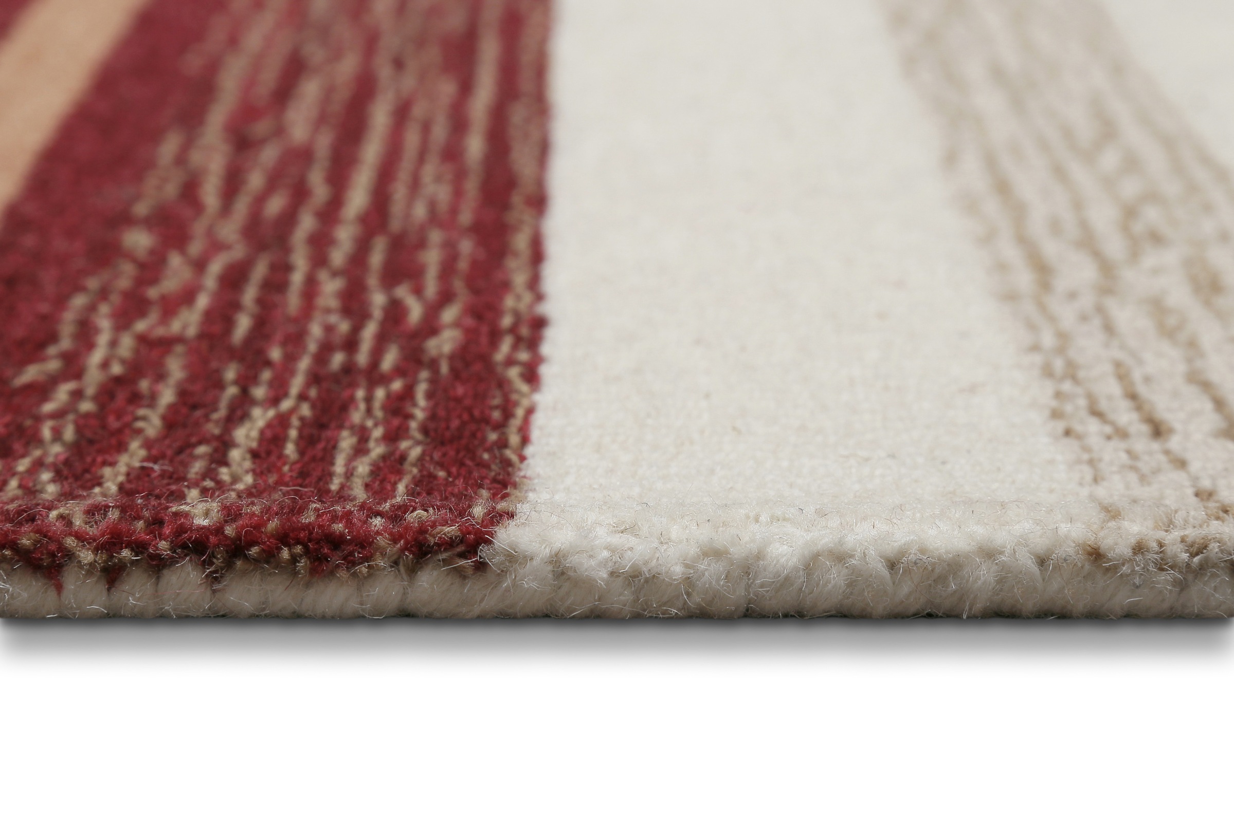Wecon home Teppich »Sally«, rechteckig, 7 mm Höhe, handgefertigt, gestreift, pflegeleicht, Wolle, Wohnzimmer, Esszimmer