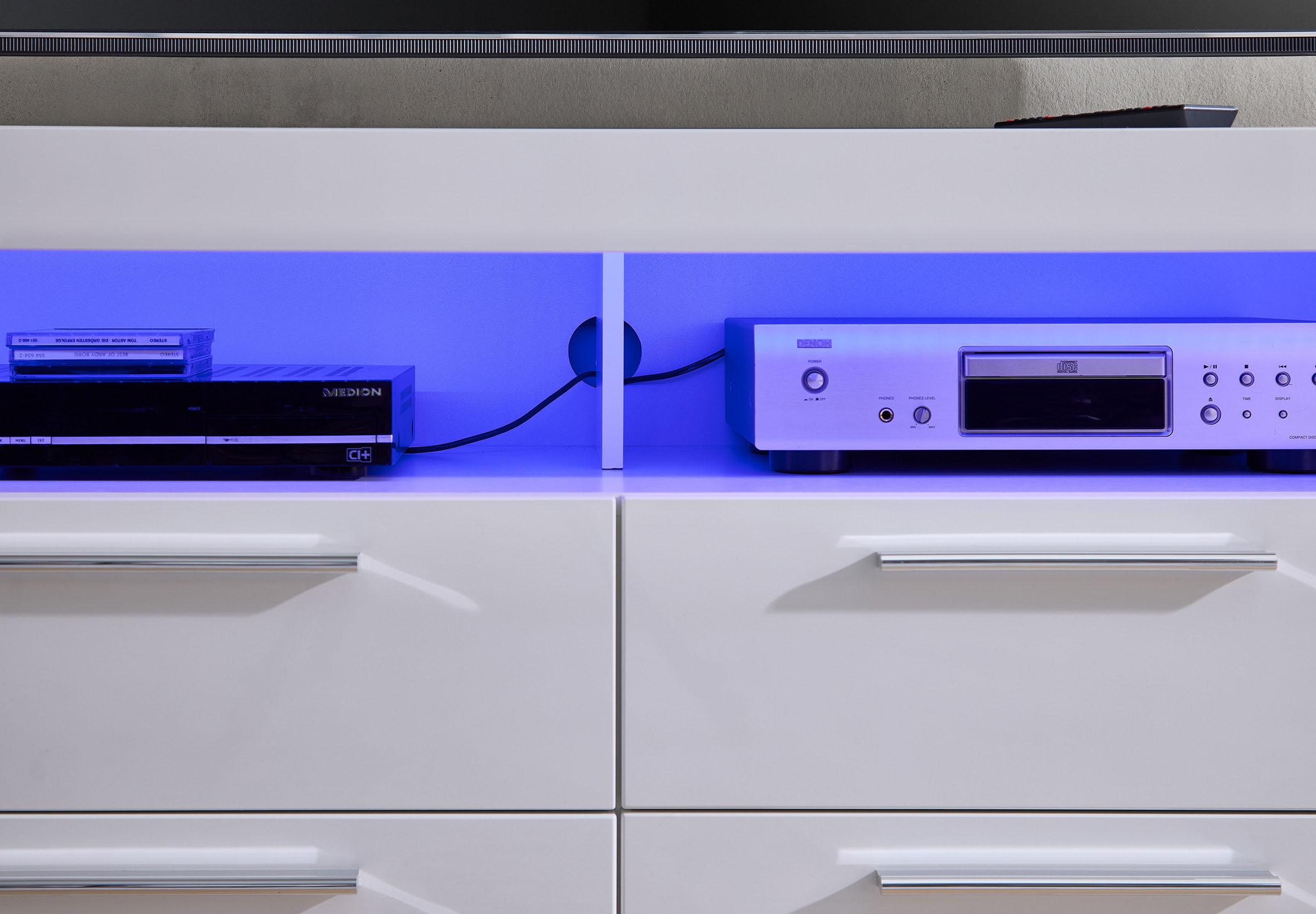 Stolkom TV-Schrank »Goal« 4 Schubkästen, 6 offenen Fächern, Stellmaß 179/66/44 cm