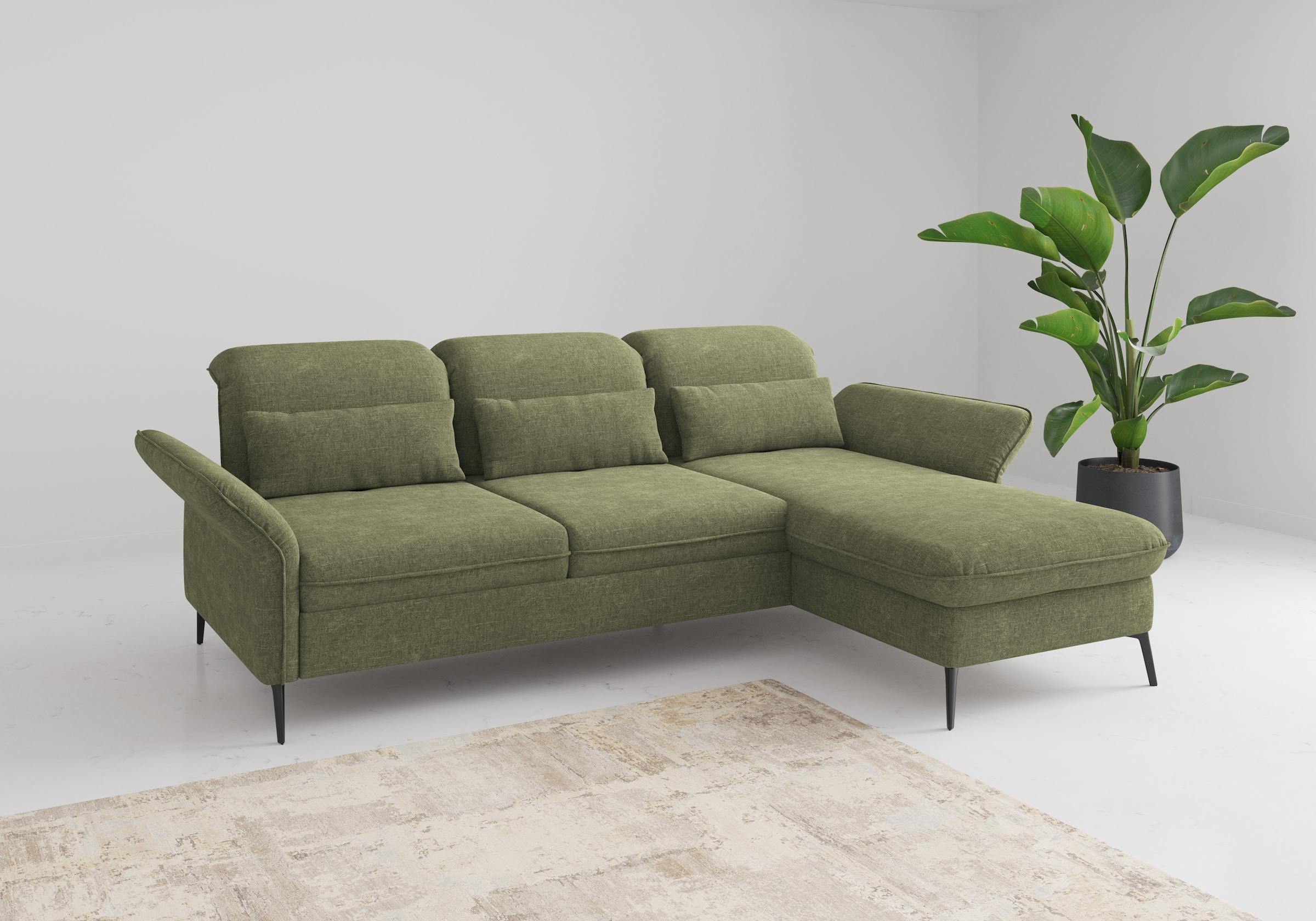 sit&more Ecksofa »Emely, inkl. Sitztiefenverstellung«, wahlweise mit Bettfu günstig online kaufen