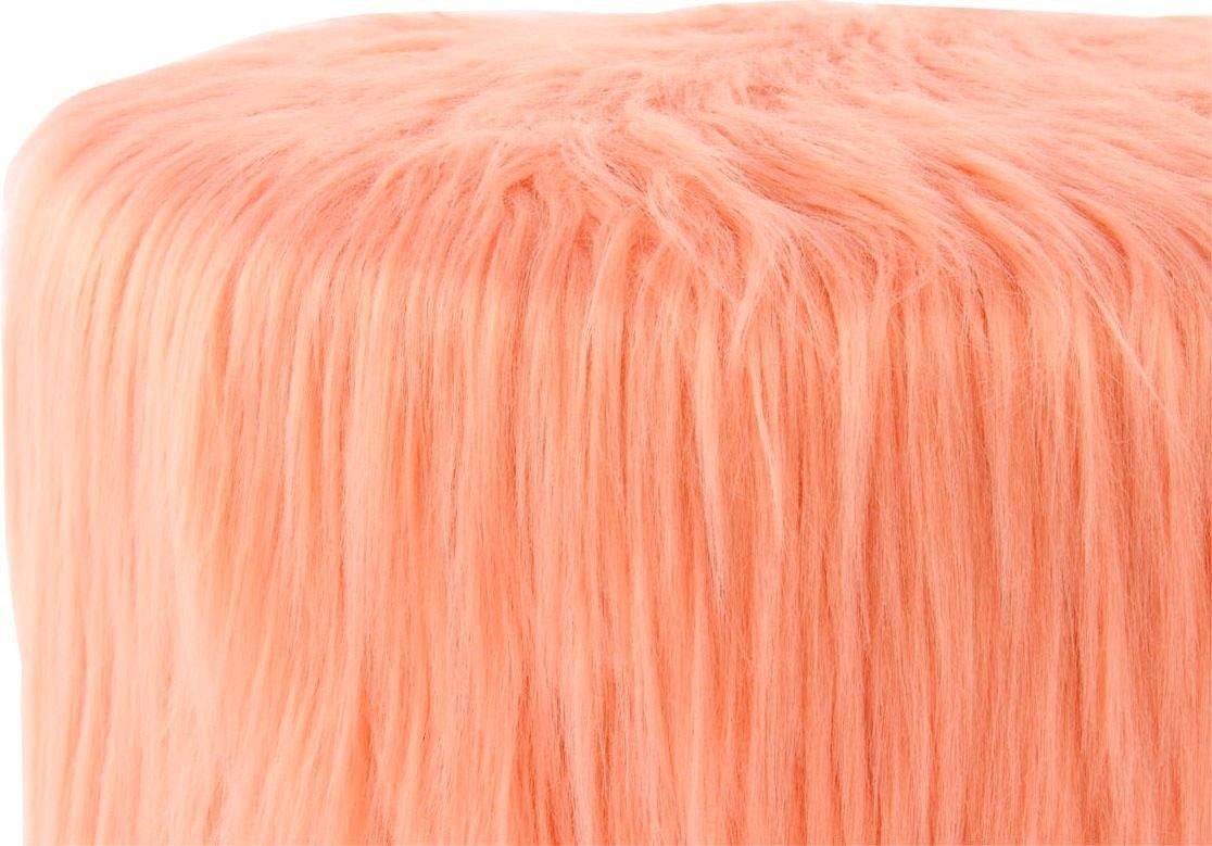 Kayoom Hocker »Polly 525, dekorativer Fellhocker, fransiger Look, weiches K günstig online kaufen