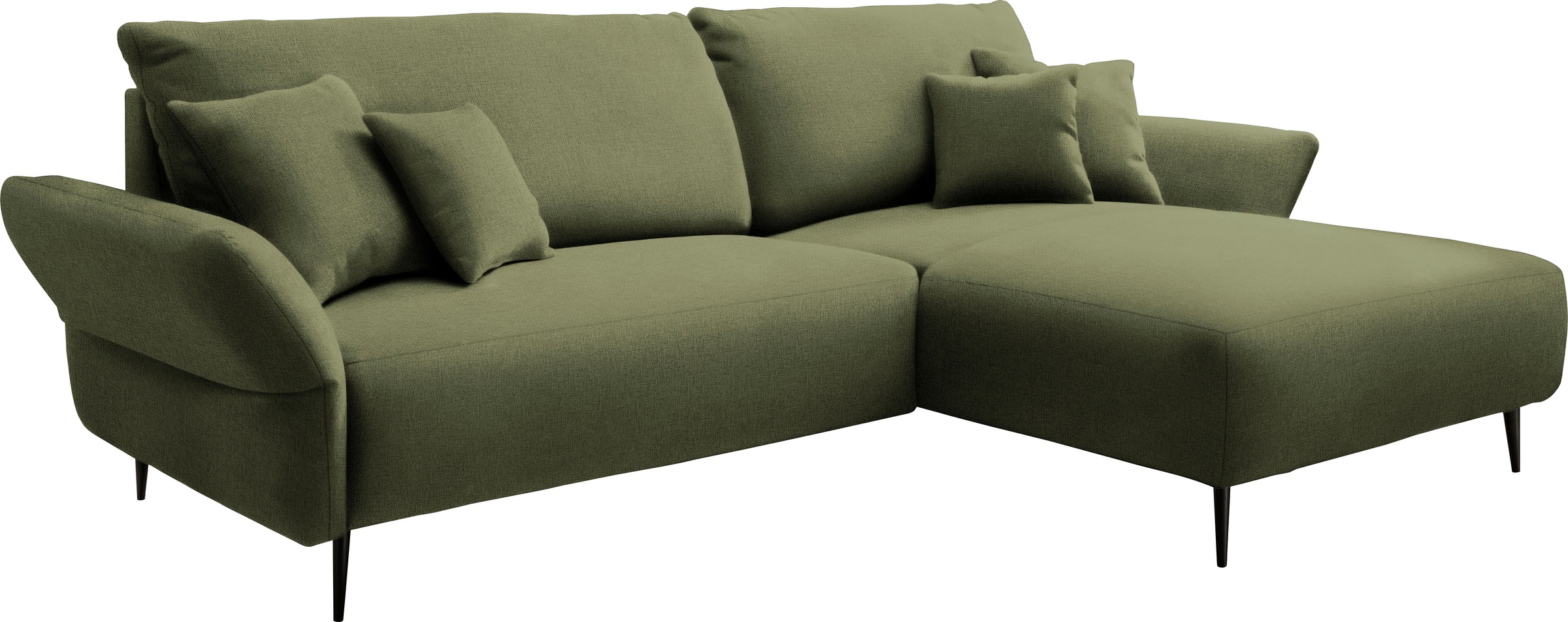 Home affaire Ecksofa »Amarena L-Form« inklusive Armlehnenverstellfunktion, 4x Zierkissen gratis