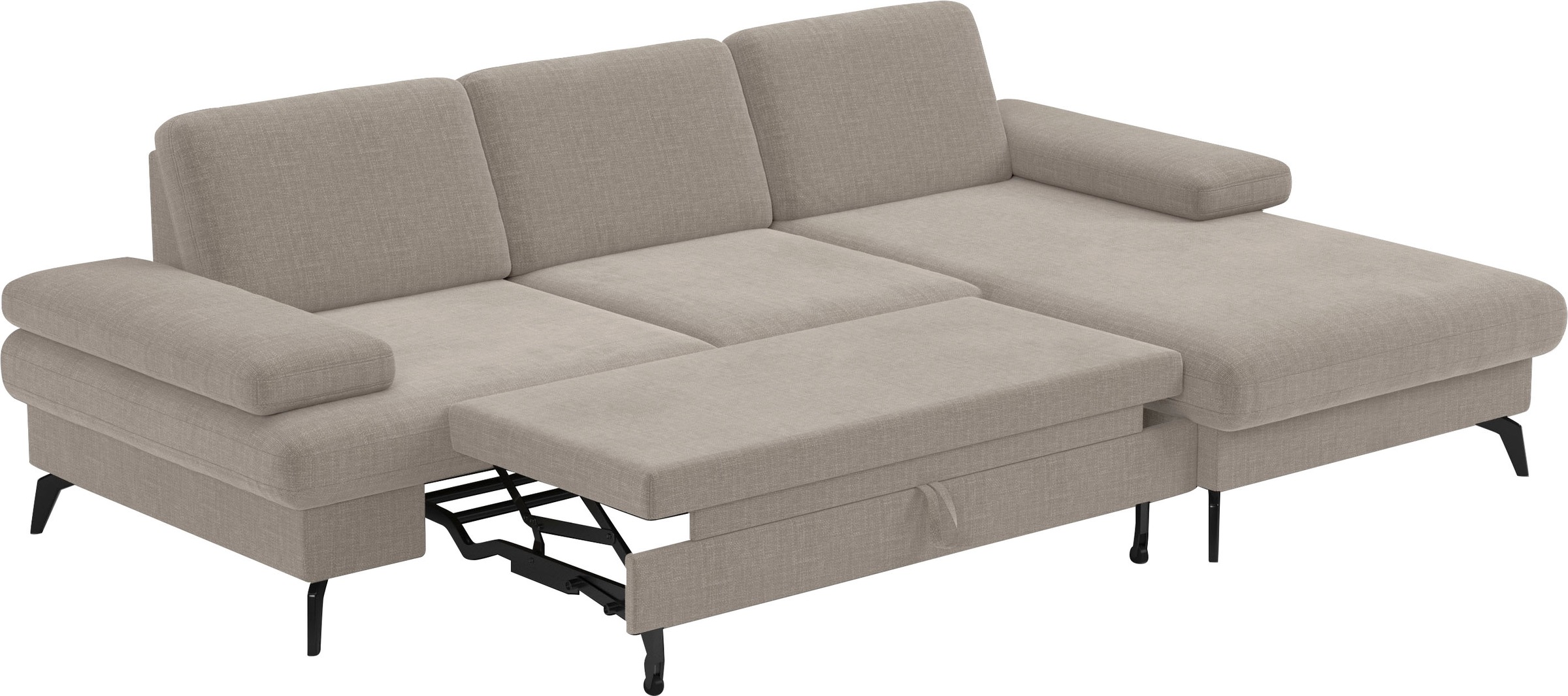 sit&more Ecksofa »Morris L-Form, inkl. Sitztiefenverstellung«, wahlweise mit Armteilverstellung, Bettfunktion & Bettkasten
