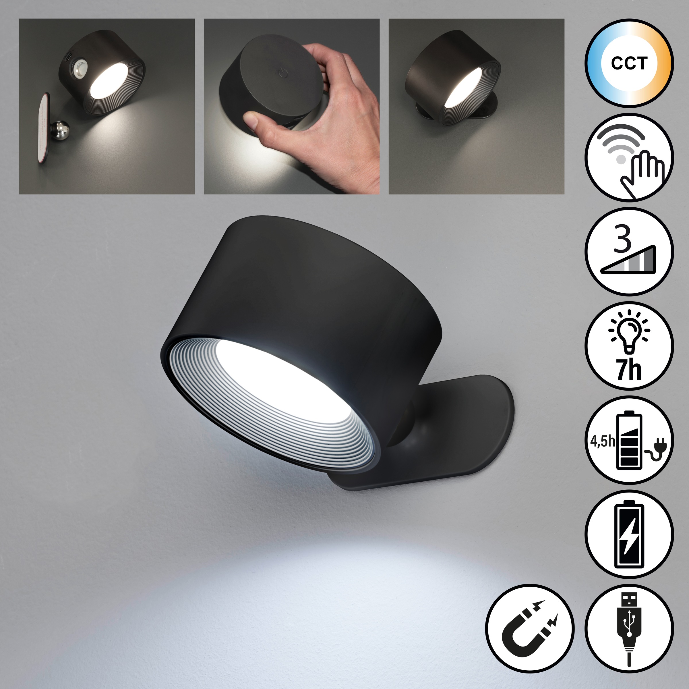 easy! BY FHL LED Wandleuchte »Magnetics«, 1 flammig, Leuchtmittel LED-Modul günstig online kaufen