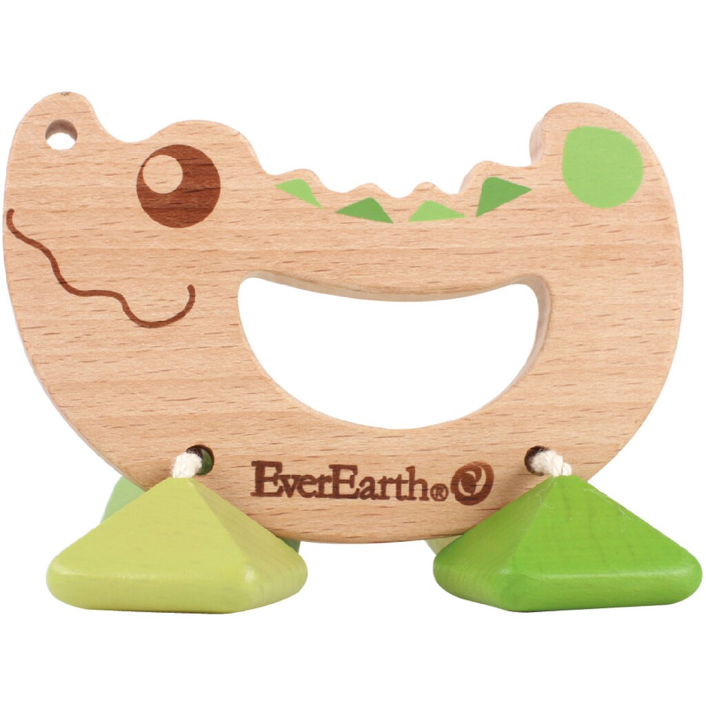 EverEarth® Greifspielzeug »Krokodil«, mit Rassel, FSC®- schützt Wald - weltweit